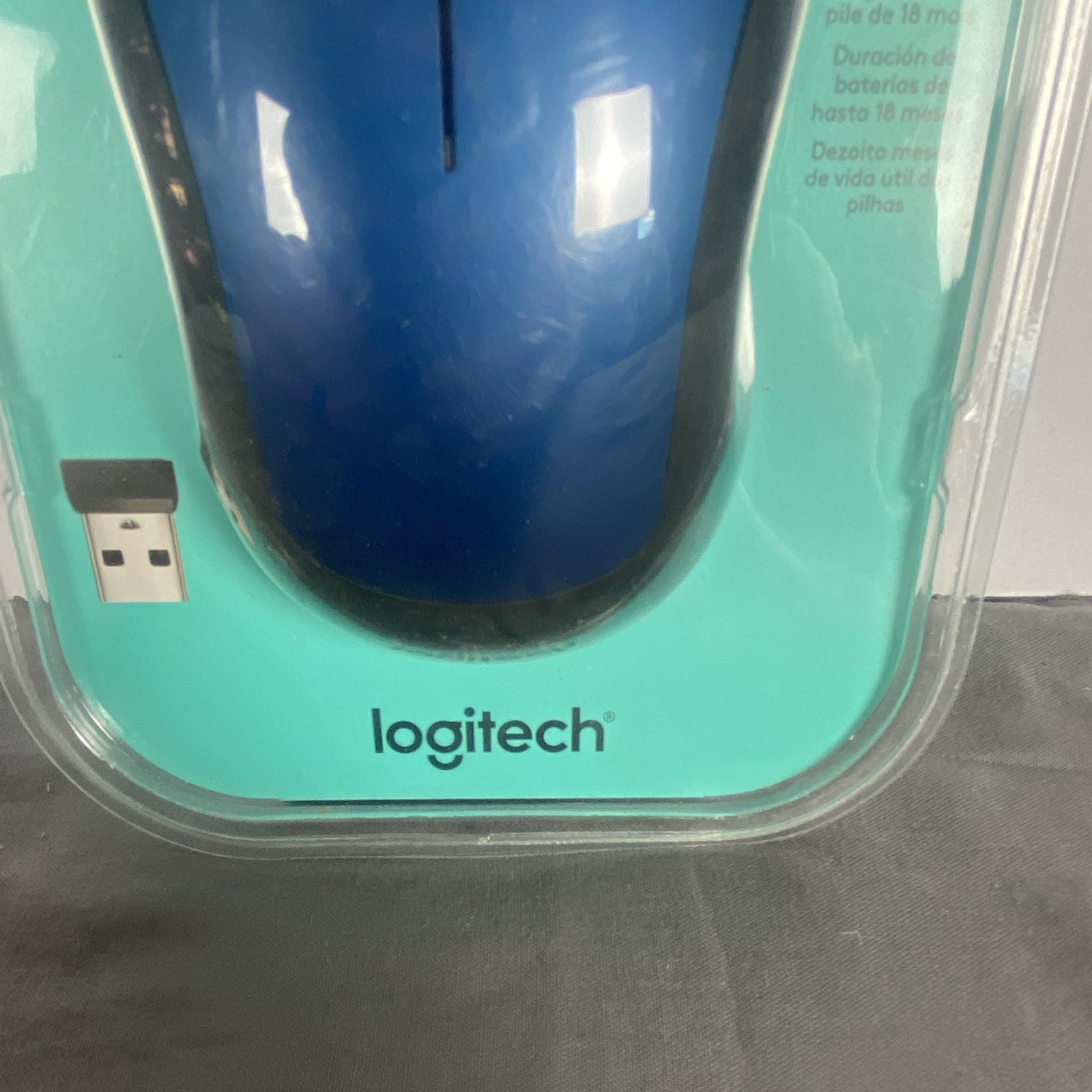 Logitech M310 Wireless USB Optical Mouse 1000 DPI 3-Button Scroll Blue/Black