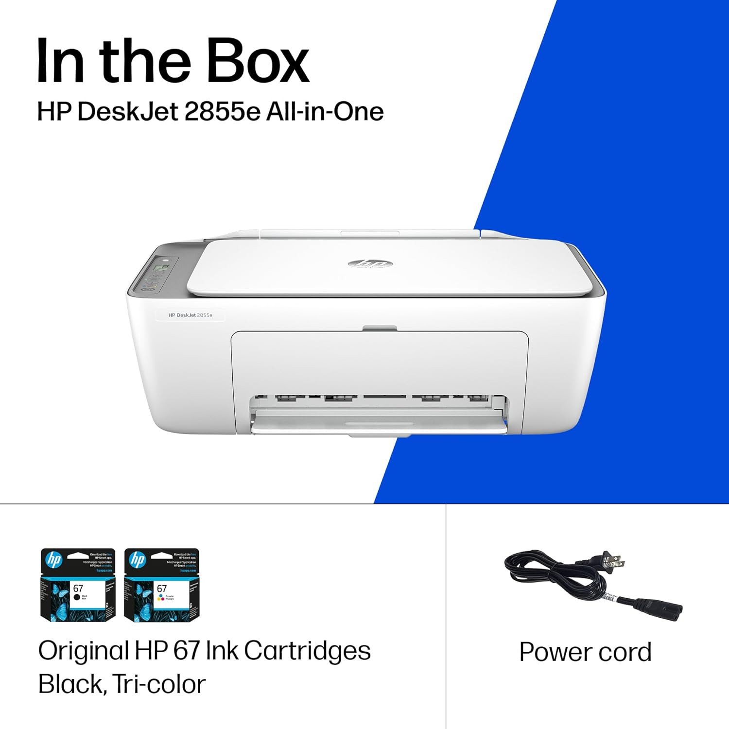 HP Deskjet 2855E Wireless All-In-One Color Inkjet Printer, Scanner, Copier, Best