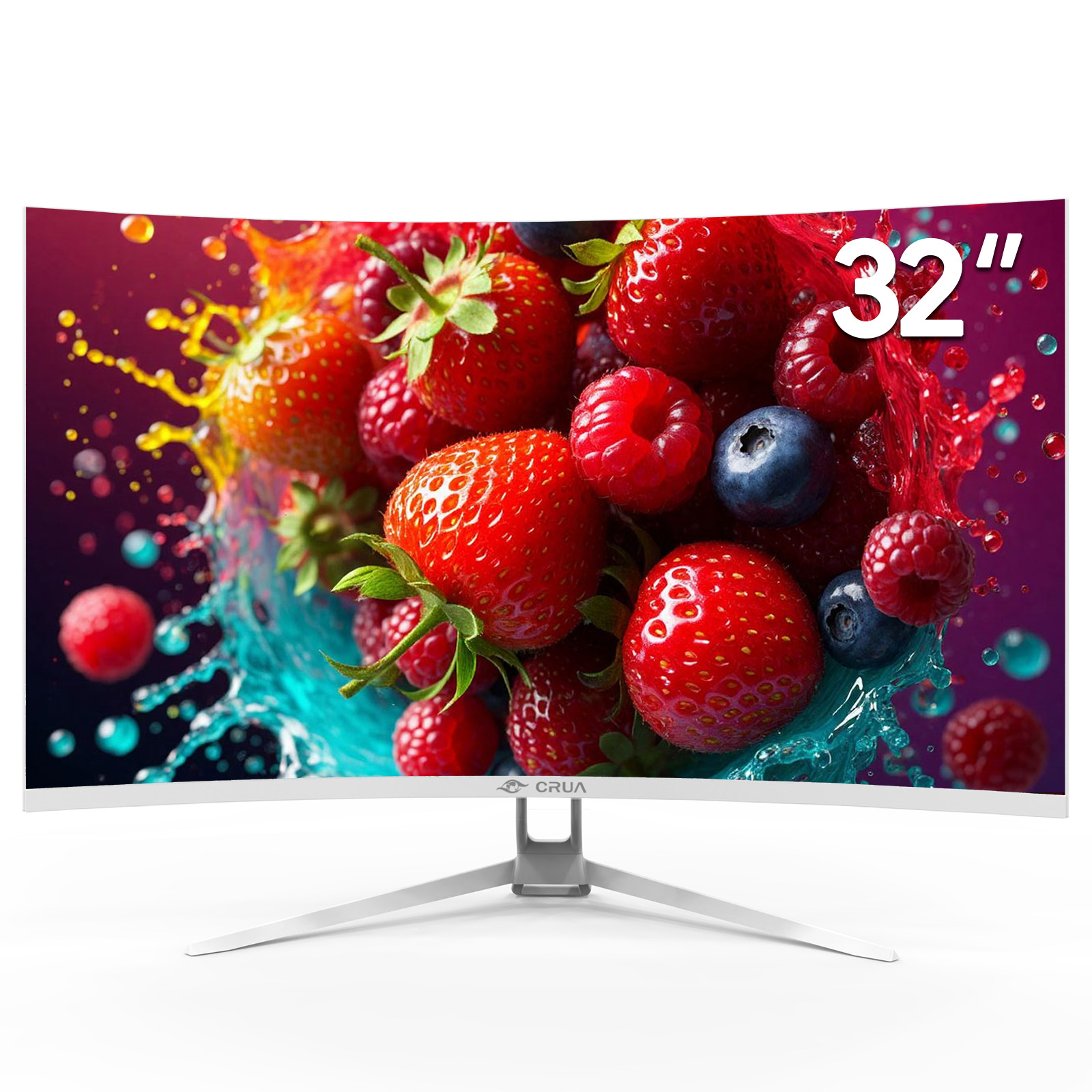 CRUA CR320C-4K-75hz 32-Inch Curved Computer Monitor, UHD 3840×2160, 75Hz Refresh