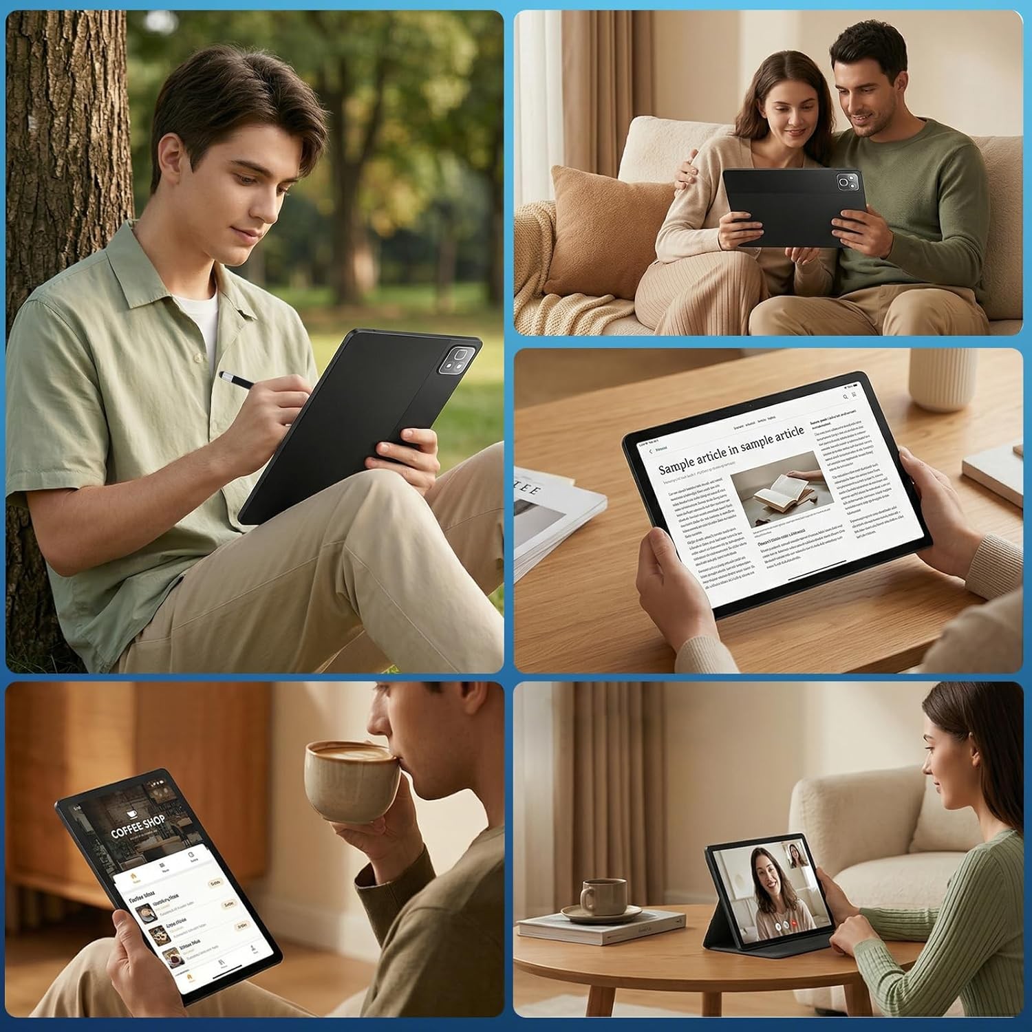 Android 16 Tablet 11 inch 30GB RAM 128GB ROM 7800mAh WiFi 6 BT 5.4 Dual Camera
