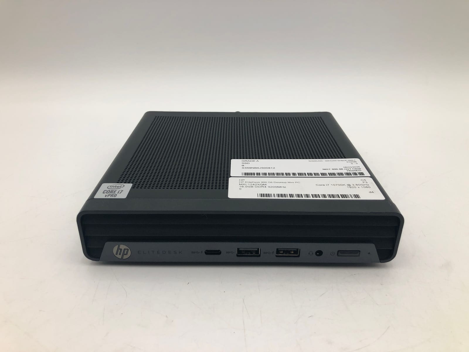 HP | EliteDesk 800 G6 Desktop Mini PC | i7-10700K | 16GB | 512GB NVMe | Win 11 P