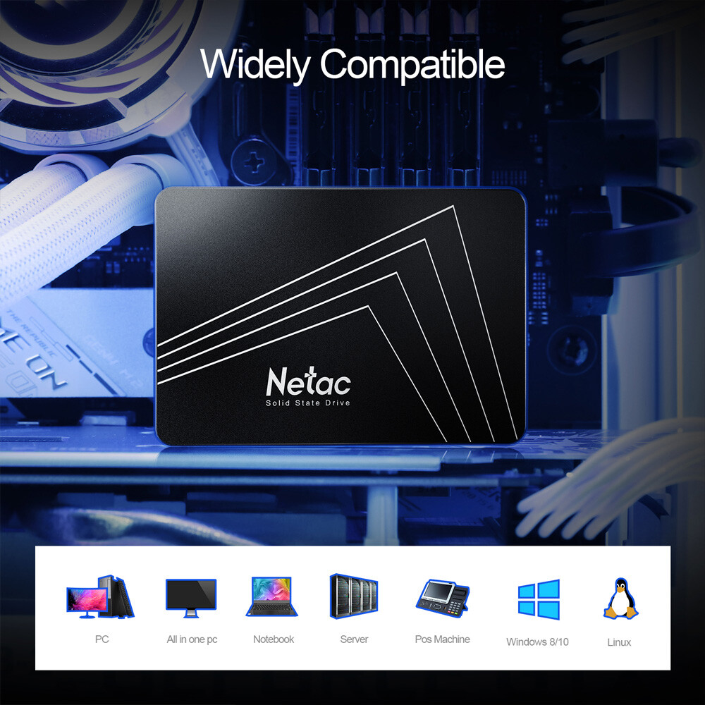 Netac Internal SSD 1TB Solid State Drive SATA III 6GB/s 550MB/s