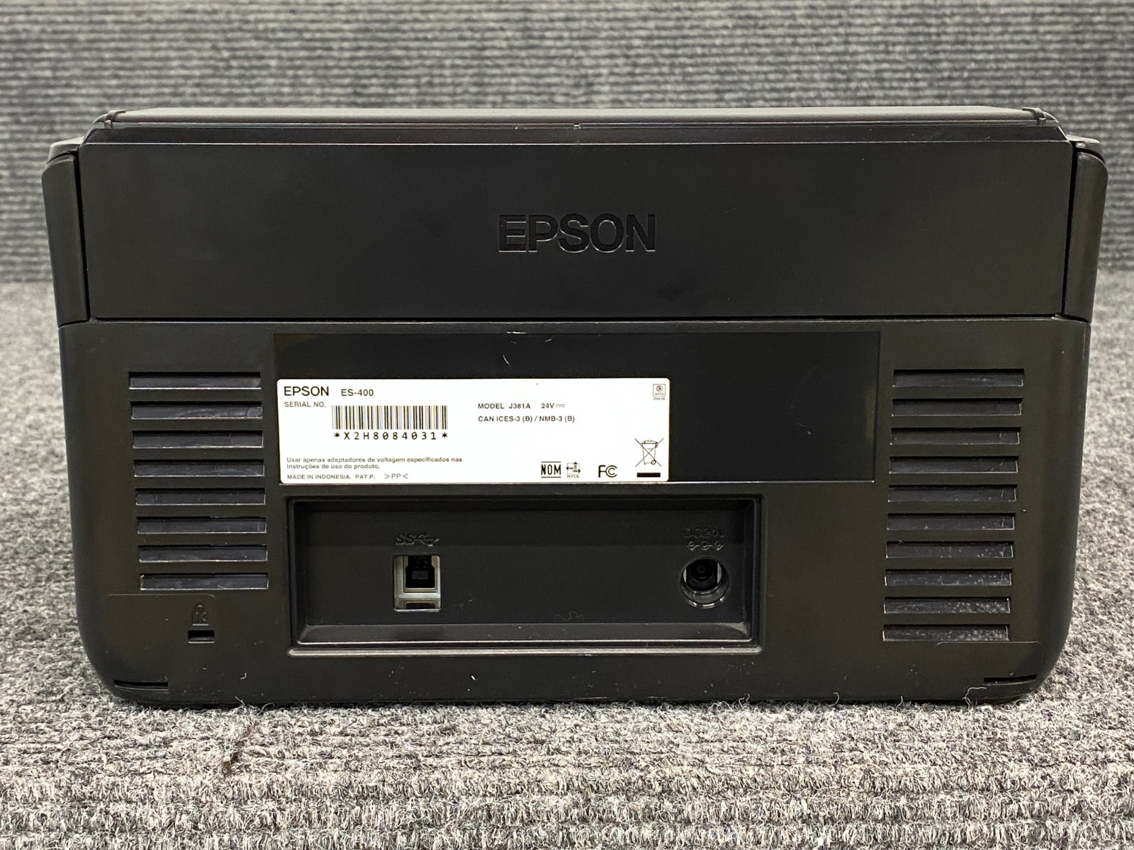Epson WorkForce ES-400 Duplex Document Scanner J381A (Unit Only)