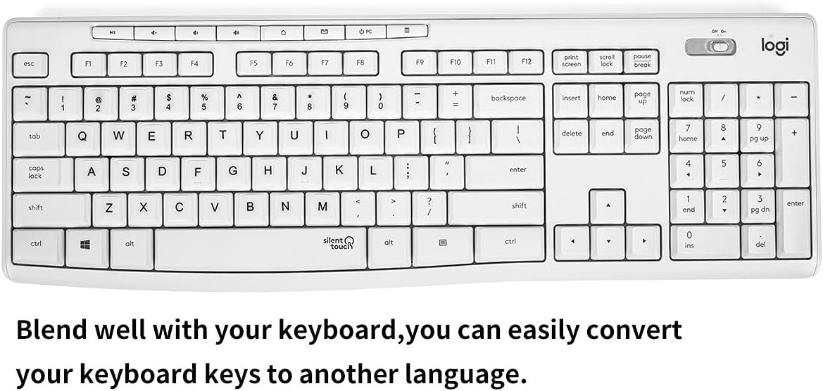 2PCS English Keyboard Stickers – Scratch Resistant Vinyl for Laptop & Desktop