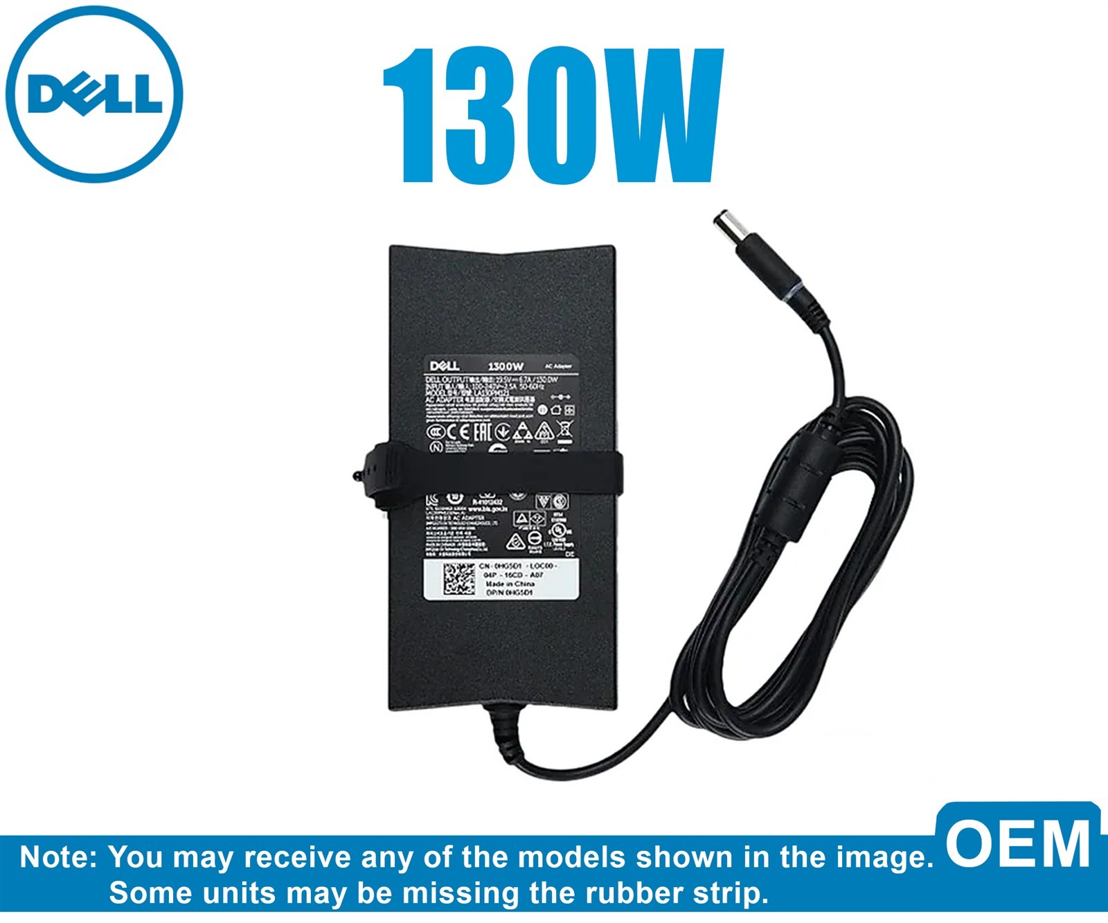 Genuine Dell 65W 90W 130W 180W 240W AC Adapter Charger Dell Latutude OEM