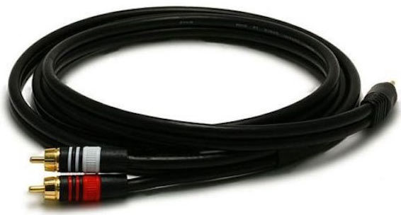 6ft Cable 3.5mm Stereo Male to 2 RCA Male Gold-Plated Contacts USA Pro Quality!