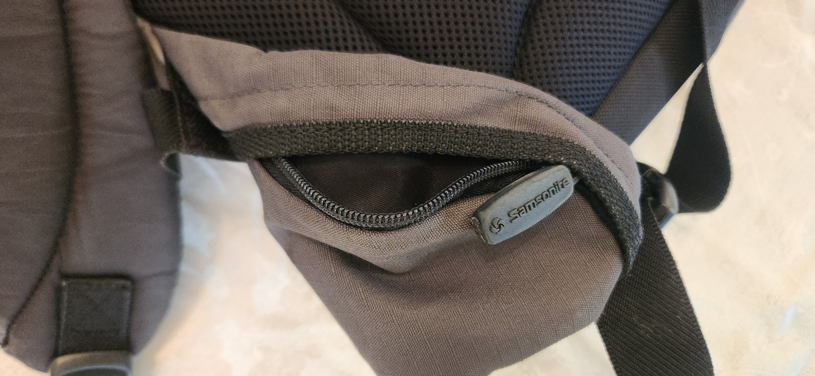 SAMSONITE Red Tan and Black Laptop Backpack with Waist Clasp