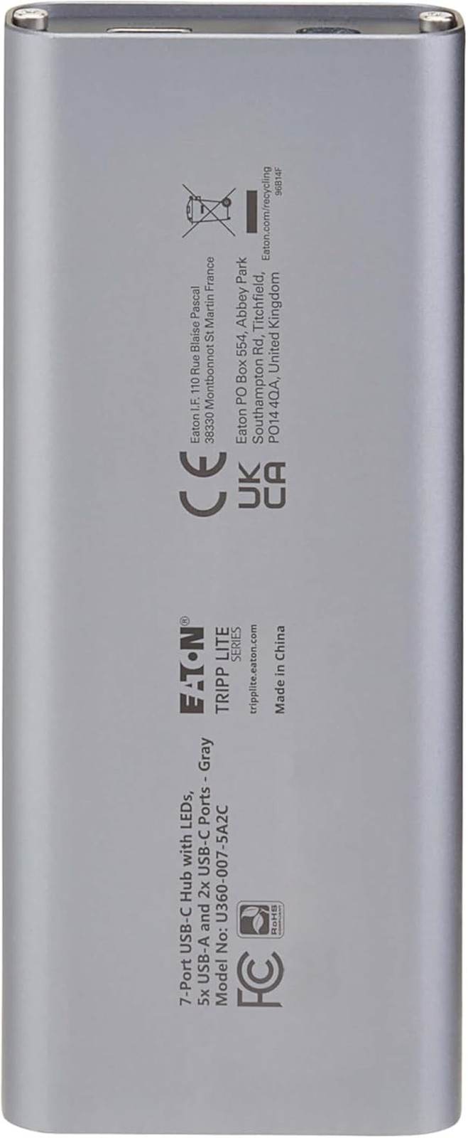 Eaton Series USB C Hub 3.2 Gen 2 with 5 USB-A and 2 USBC Ports, up to 10 Gbps D