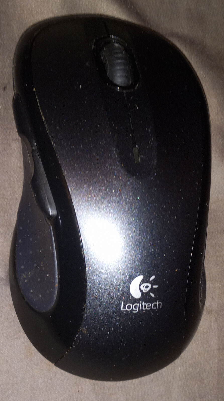 LOGITECH M510 ADVANCED Full Size WIRELESS Mouse GRAY Tested NO RECEIVER