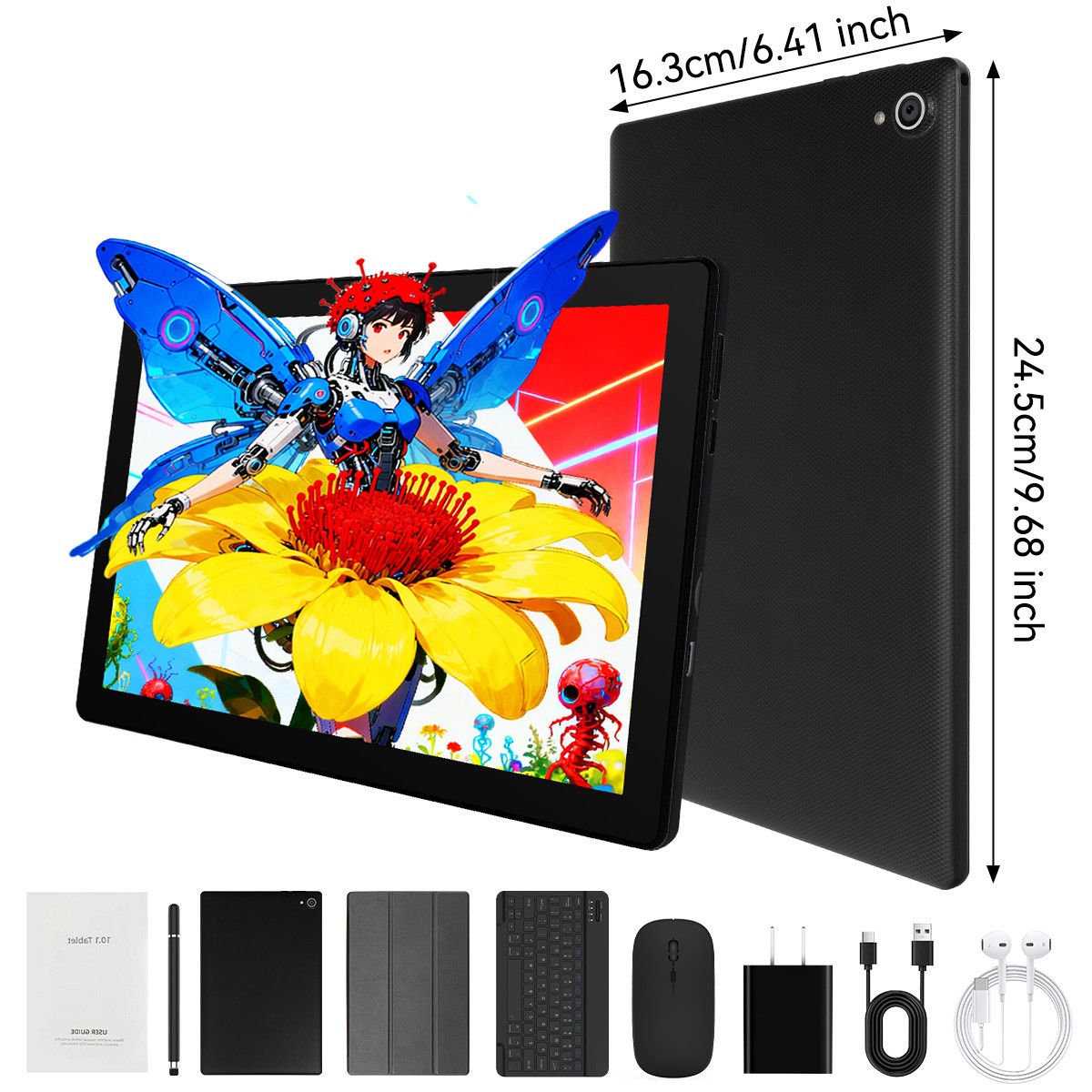 AEEZO 10.1″ WIFI Tablet Android 15 IPS HD 20GB+64GB Quad-Core Dual Camera