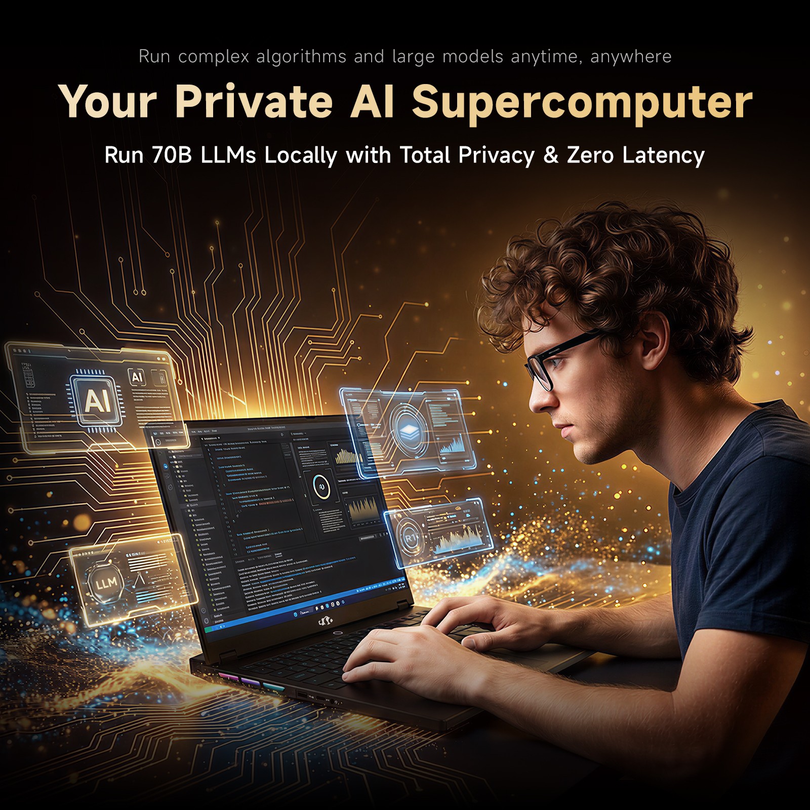 NIMO 2026 AI PC Laptop AMD Ryzen AI Max+ 395 128GB LPDDR5x 1/2/4/8TB SSD Linux