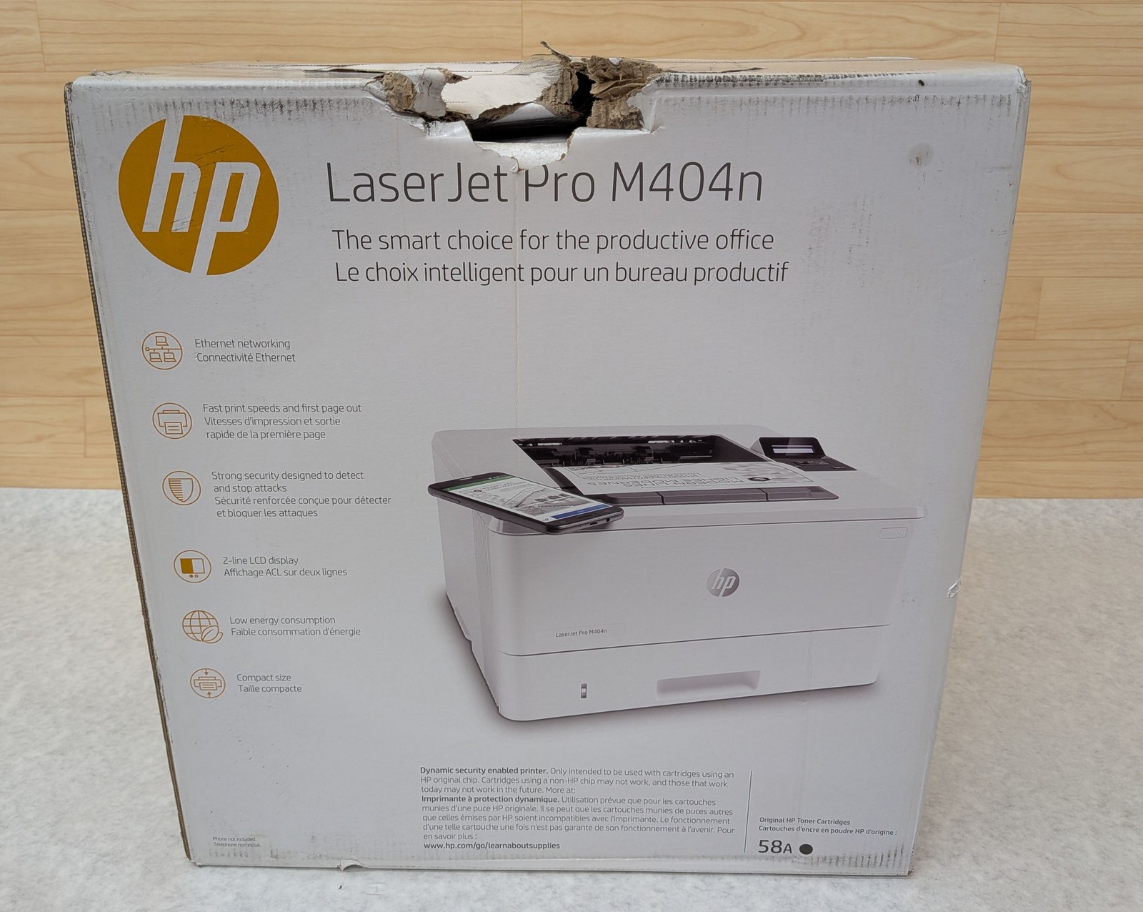HP M404n Laserjet Pro Monochrome Printer w/ Built-In Ethernet W1A52A