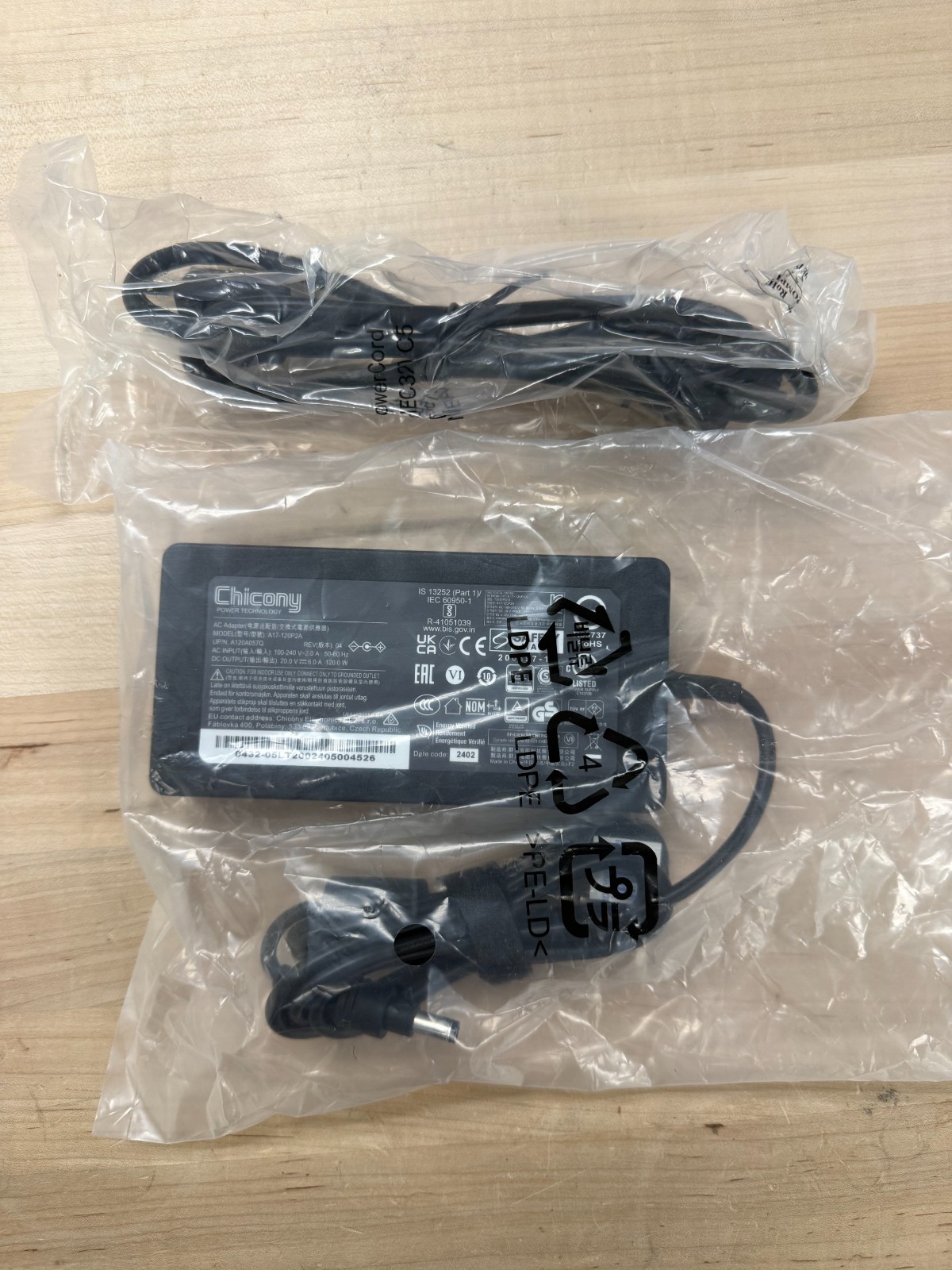 Original Intel/ASUS NUC Chicony Charger 120W 20v 6A A17-120P2A