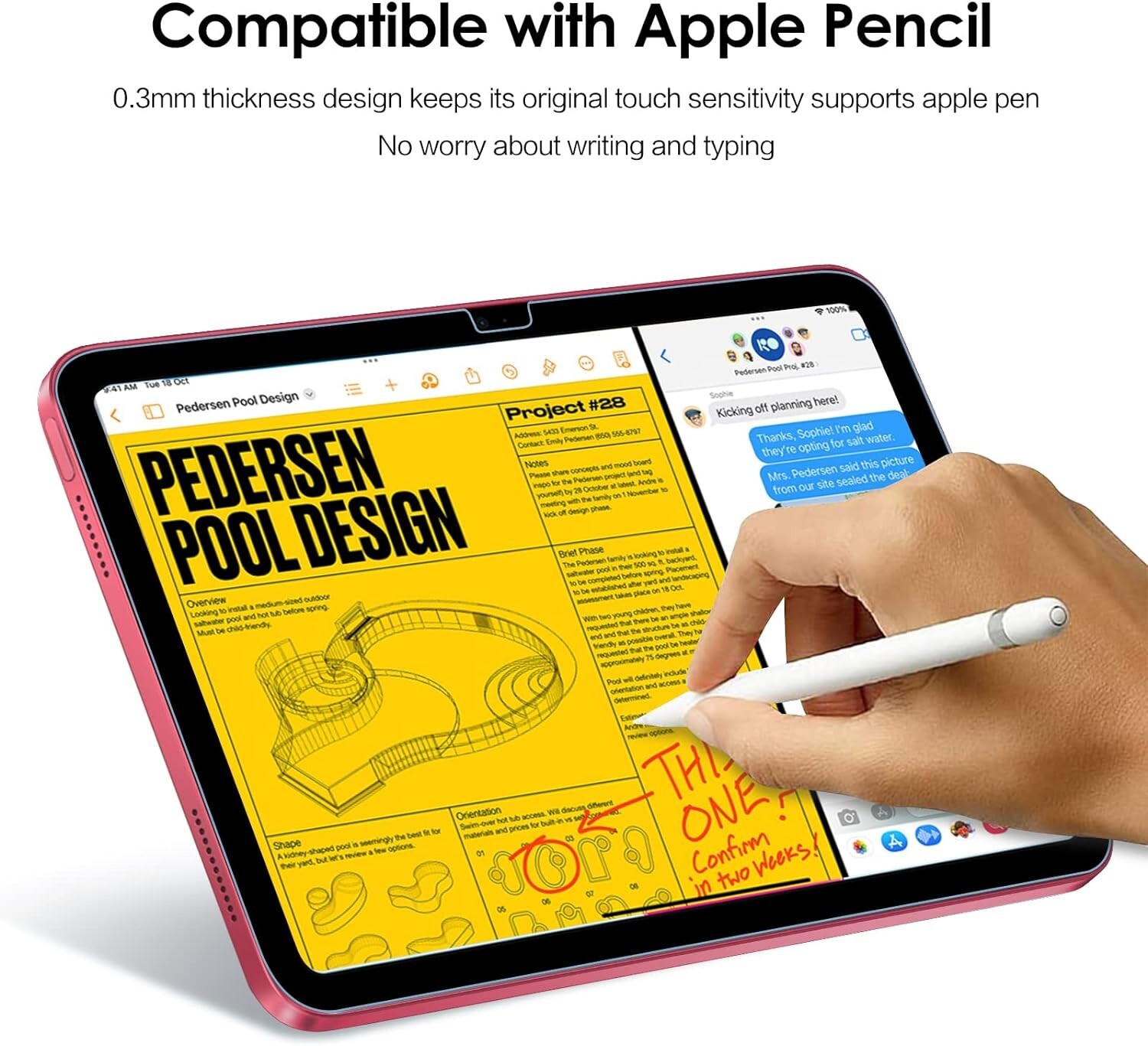 2-Pack Screen Protector For Apple iPad 10.9″ 2022 Tempered Glass Anti-Scratch