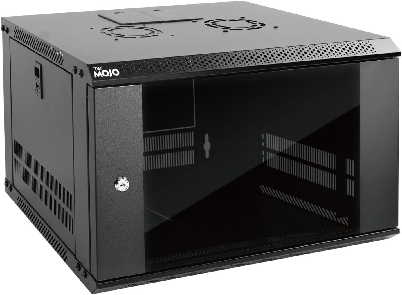 6U Wall Mount Server Cabinet IT Network Rack Enclosure Lockable Door and Side Pa