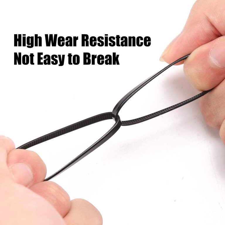100~4″ BLACK CABLE ZIP TIES Heavy Duty UV Resistant UL 6/6 Nylon