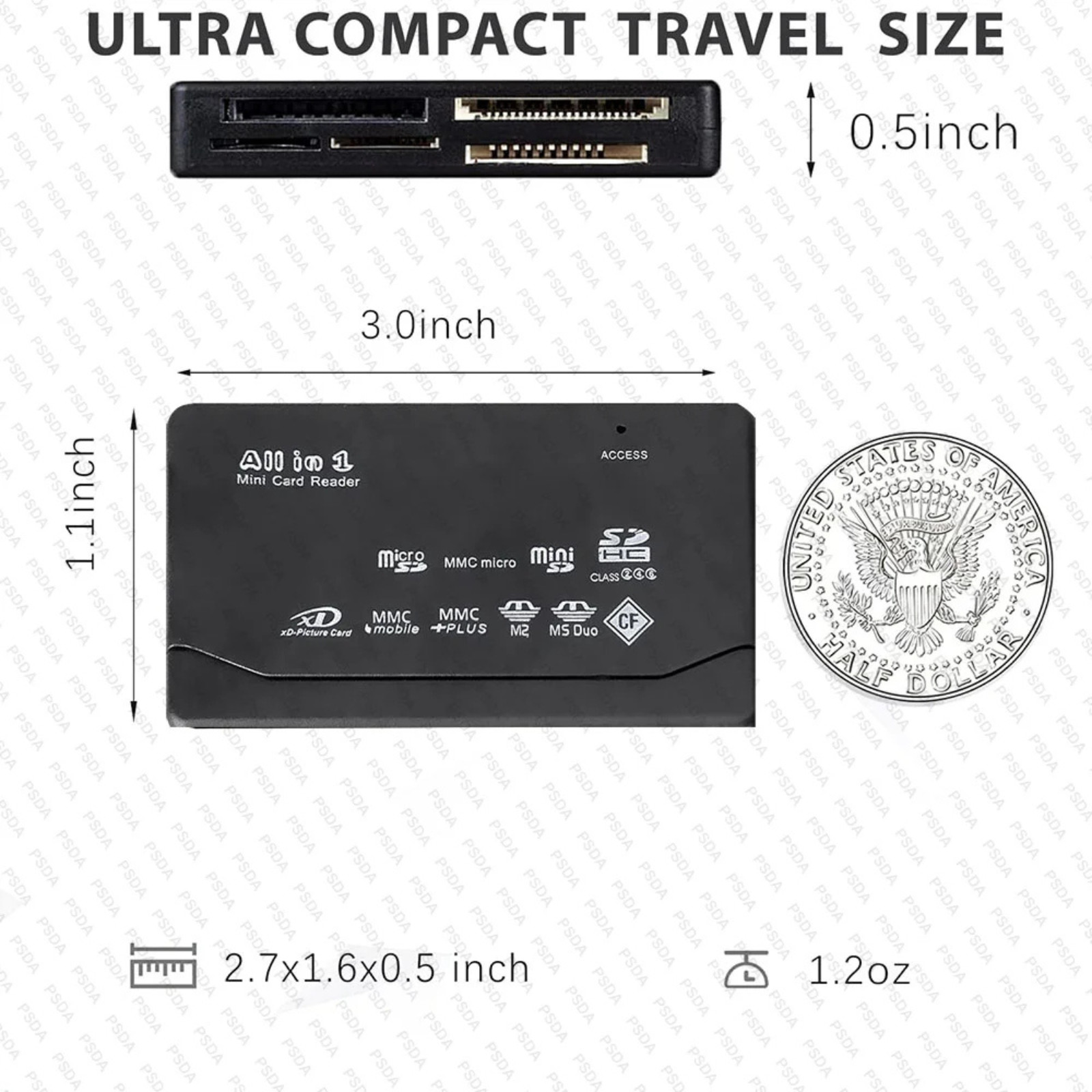 Memory Card Reader Mini 26-IN-1 USB 2.0 High Speed For CF xD SD MS SDHC Lot