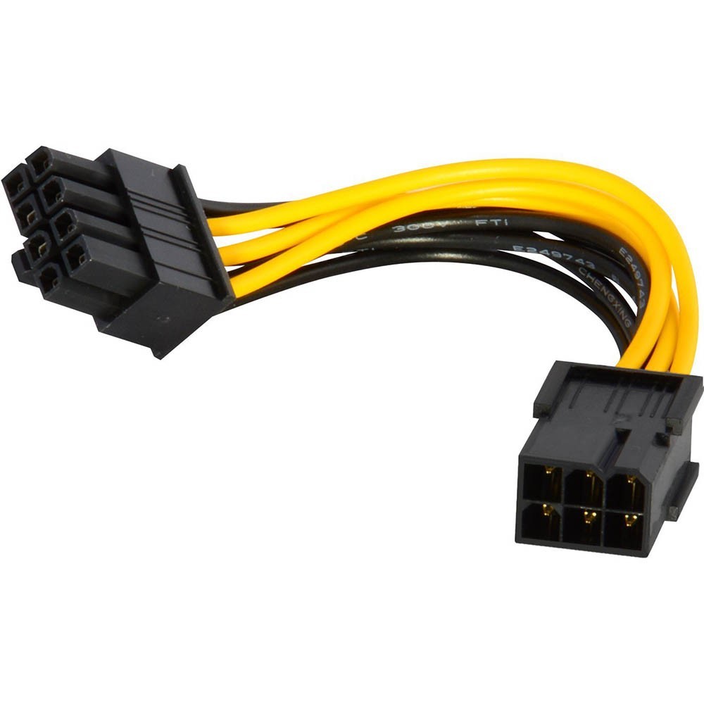 6-pin to 8-pin PCI Express Power Converter Cable GPU Video Card PCIE PCI-E 18AWG
