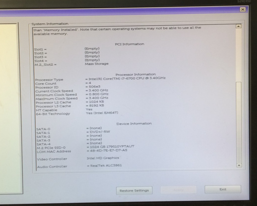 Dell Precision Tower 3620 Desktop i7-6700 @3.4GHz CPU/16GB RAM/1TB SSD/DVD RW