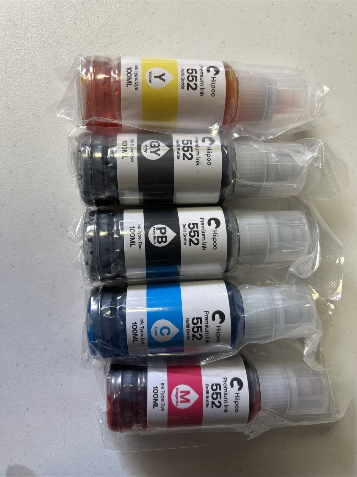 EPSON 552 EcoTank Ink Ultra-high Capacity Bottle Five Color Combo Pack – New