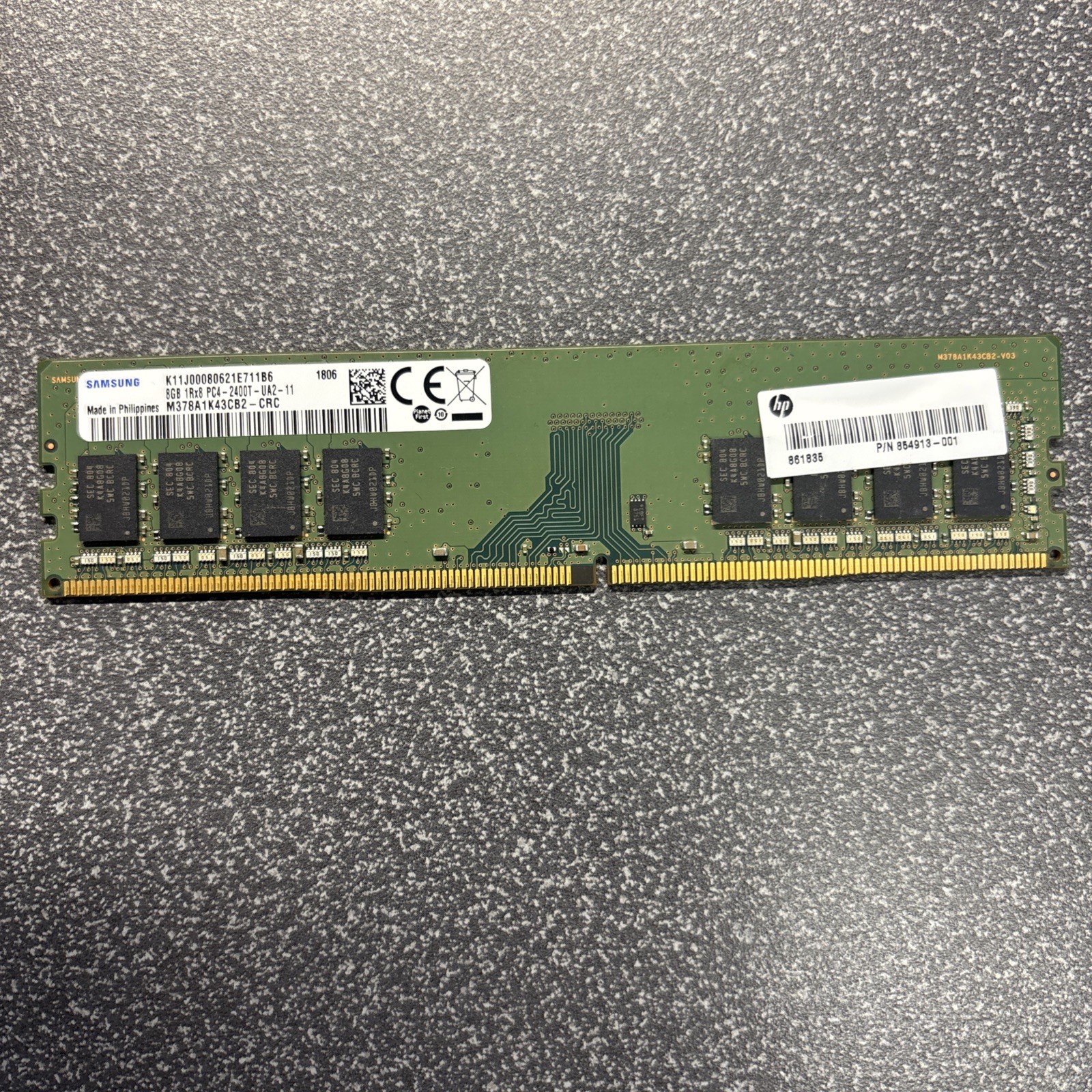 8GB DDR4 2400MHz PC4-2400T UDIMM HP 854913-001 Samsung Desktop RAM