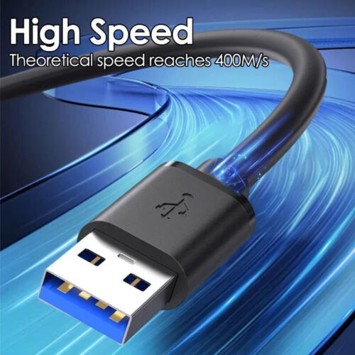 USB 3.0 A Male to A Cable Lot Data Transfer Super Speed Power Charger Metal 3FT