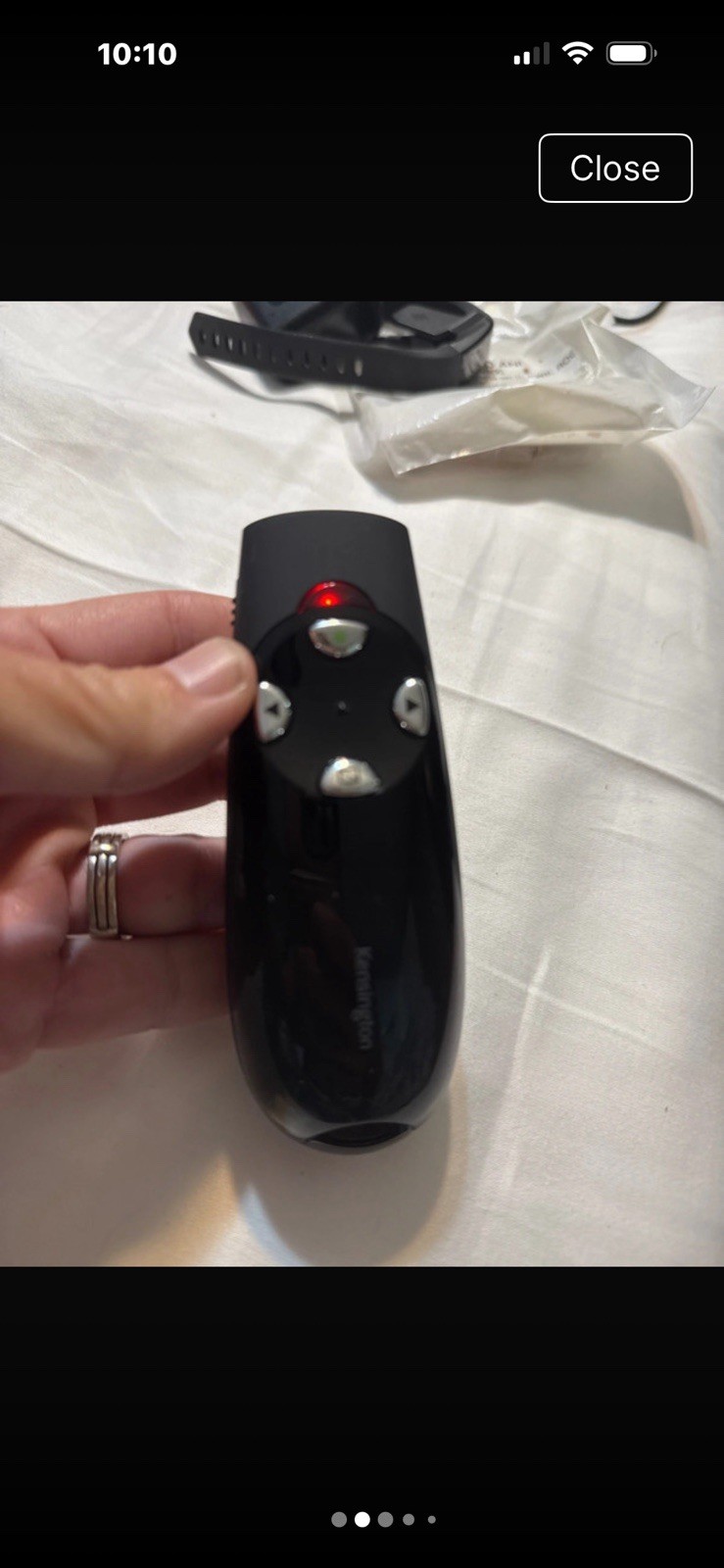 Kensington Wireless Presenter Pro Green Laser Pointer w/ USB Receiver, Black