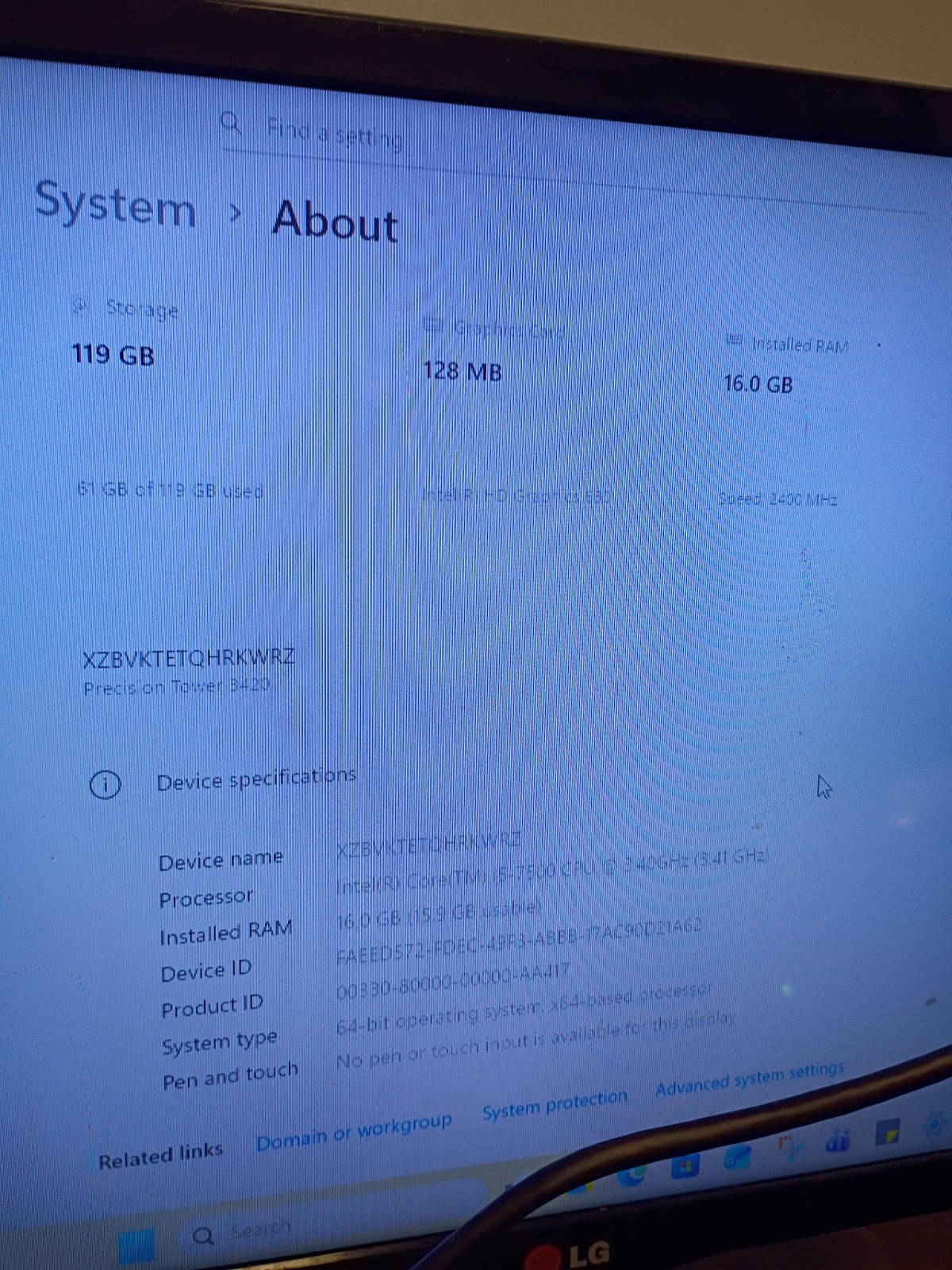 dell optiplex 5050 desktop intel core i5-7500