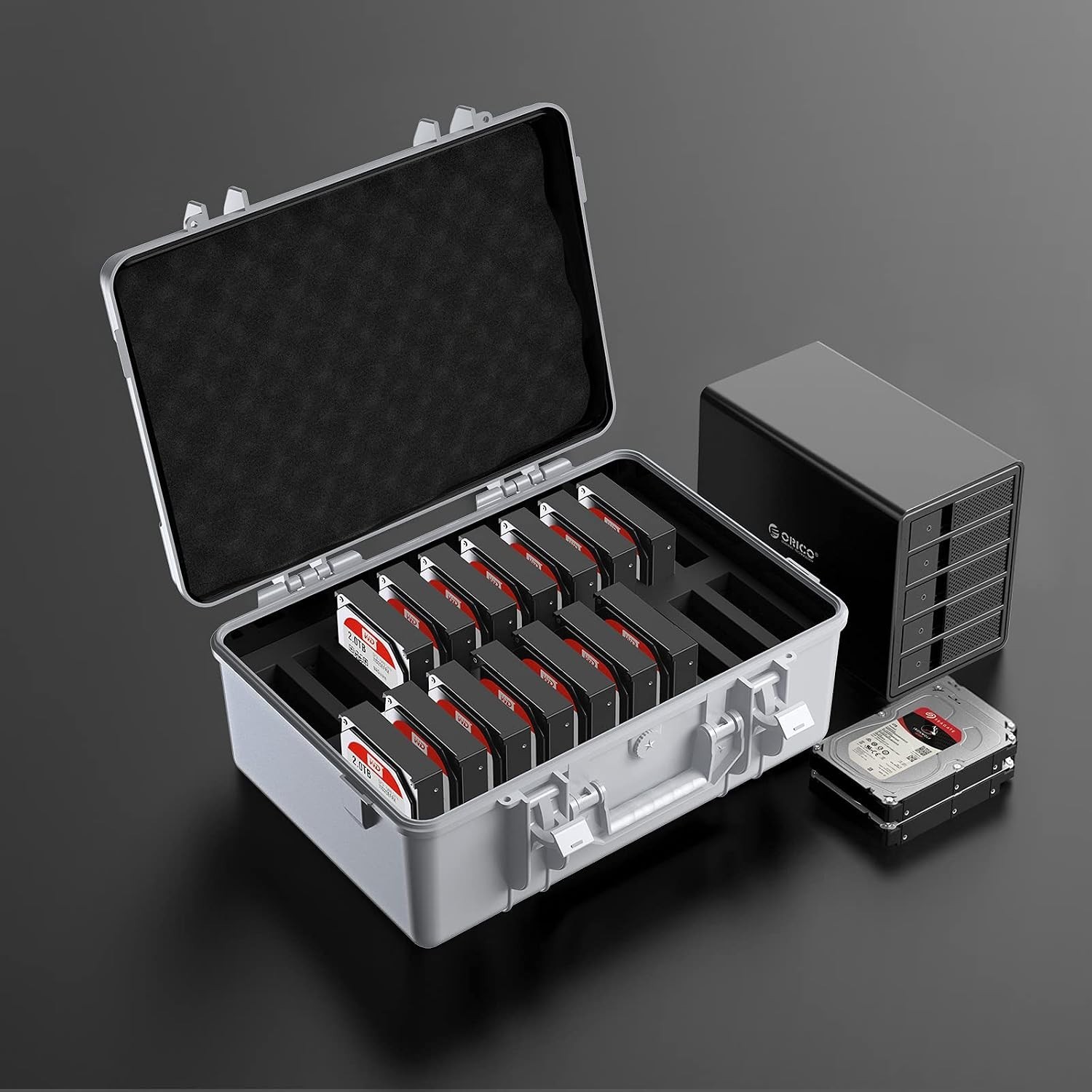 Portable 3.5″ Hard Drive Suitcase – Anti-Static Protection