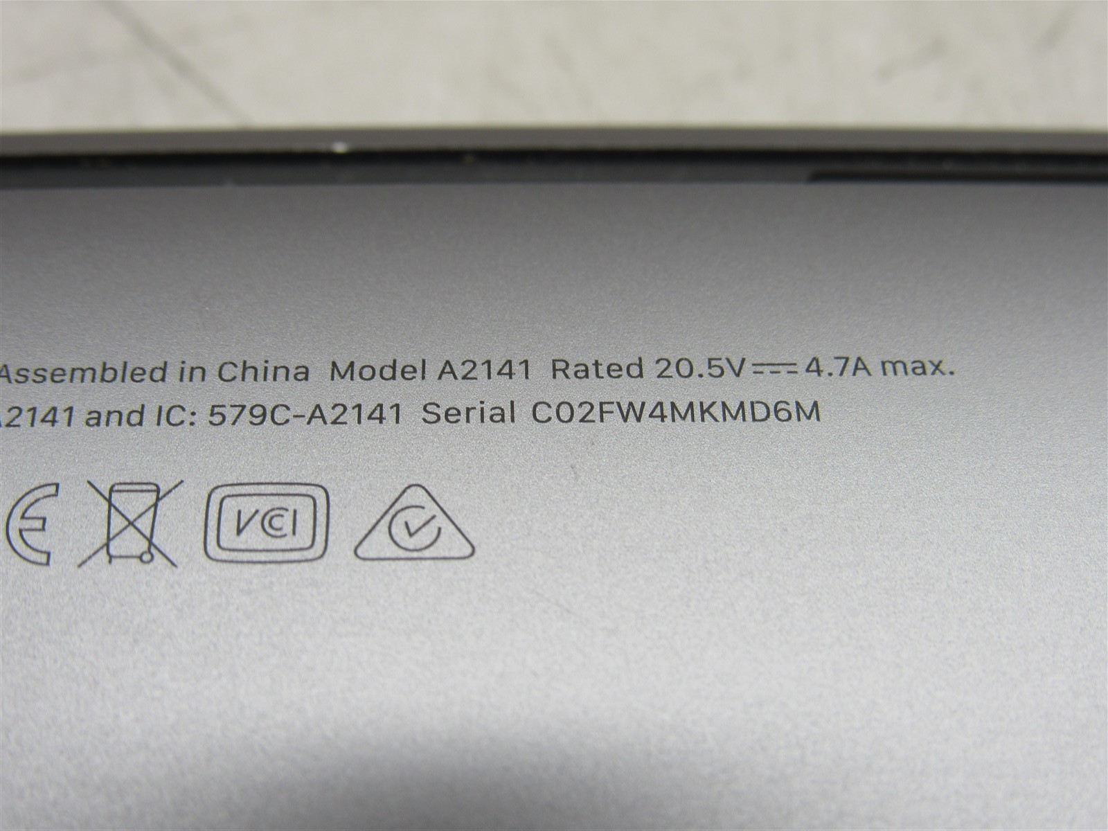 Apple MacBook Pro 16″ A2141 Complete LCD Screen Laptop Assembly Housing Grey