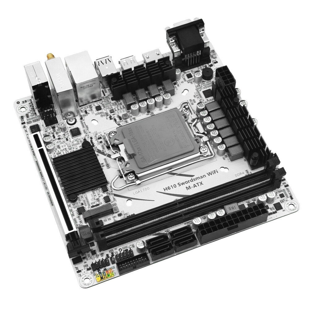 LGA 1700 H610 Motherboard Intel 12/13 Gen CPU Processor DDR4 RAM On-Board Audio