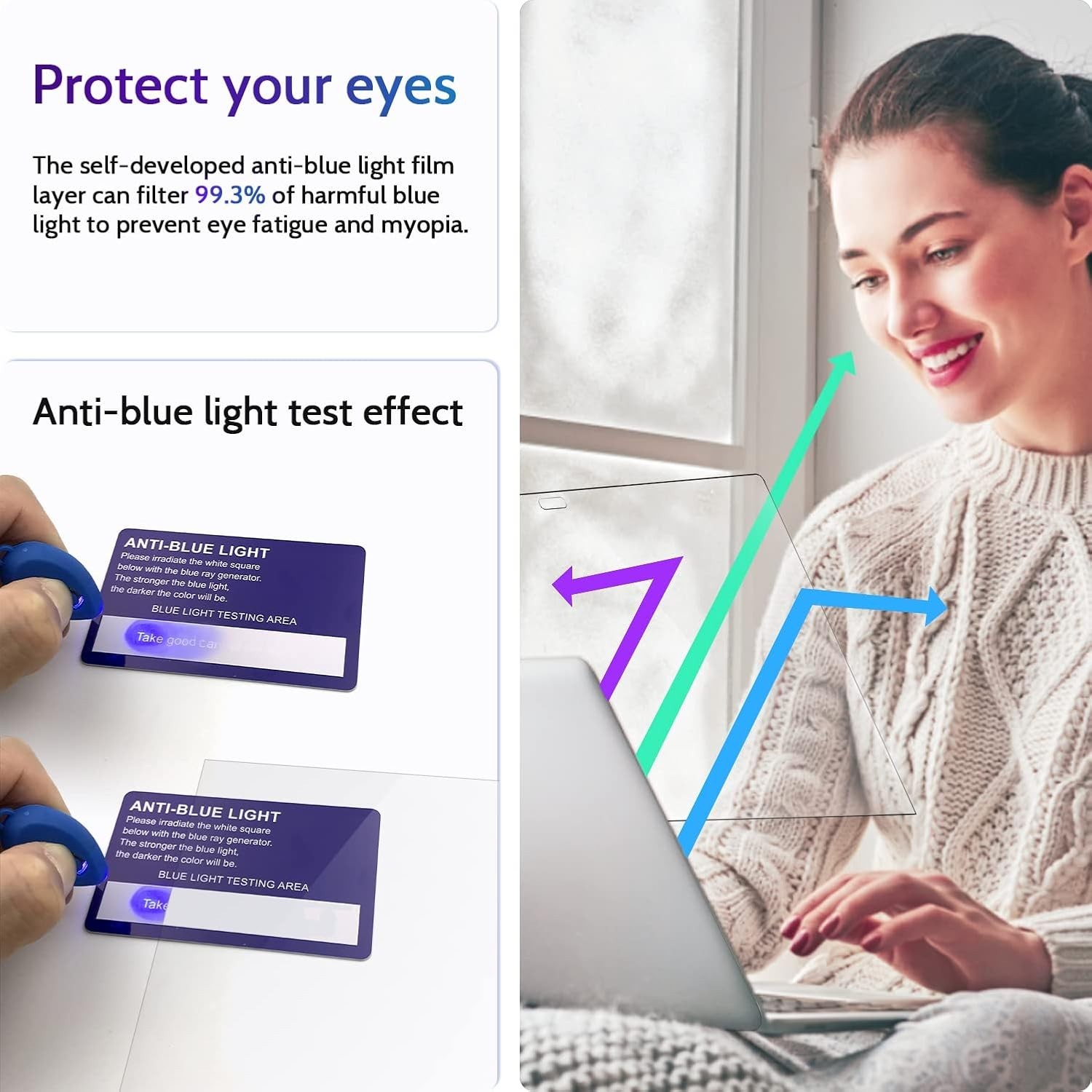Ultimate Eye Protection: 3-Pack Anti Blue Light Screen Protectors for MacBooks