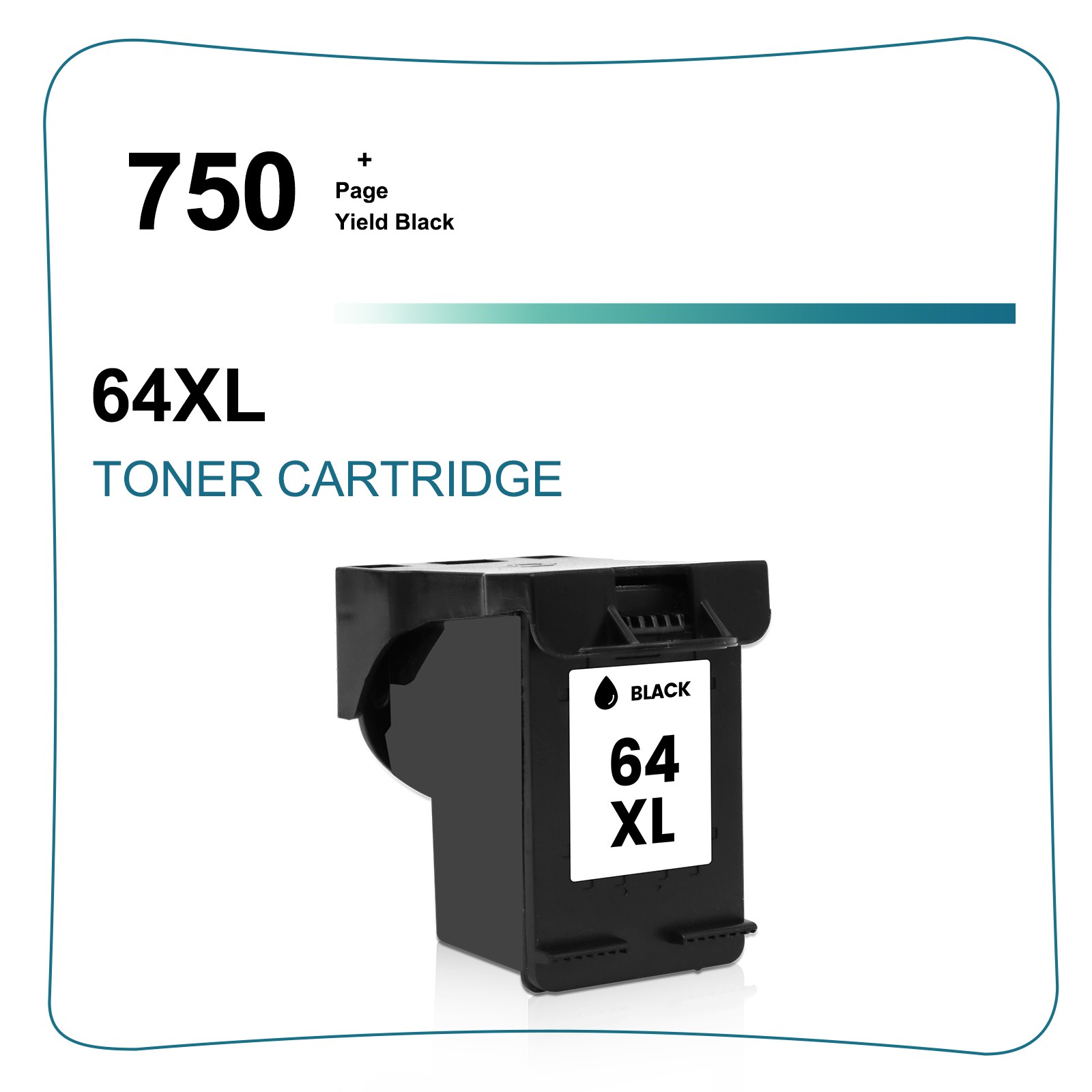 2-PK 64XL Black Ink Cartridge for HP 64 Envy photo 7130 7855 7858 6255 6258