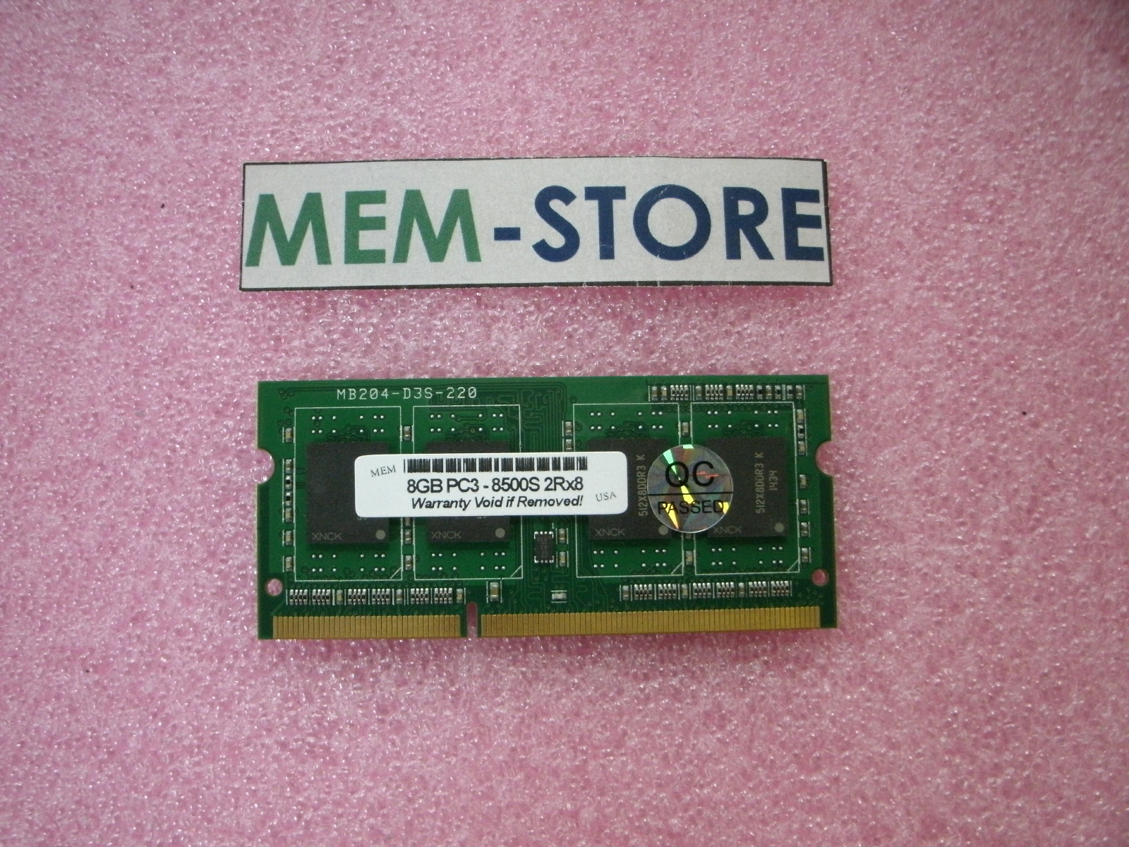 8GB PC3-8500 DDR3 1066Mhz SODIMM Memory MacBook Mid 2010, MacBook 7,1 2.4GHz
