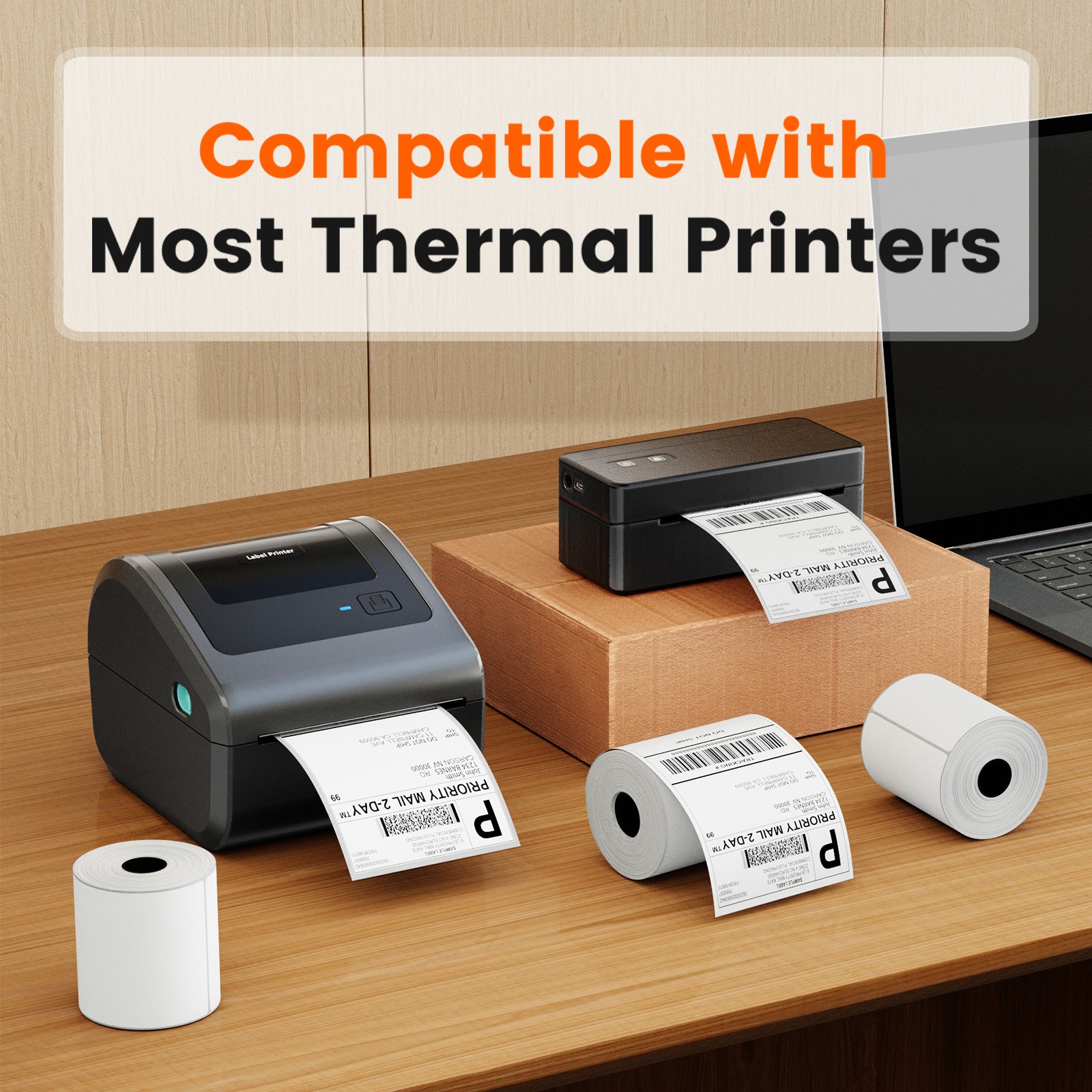 Phomemo 4X6 Thermal 250 Label Rolls for D450BT Shipping 100*150mm Label Printer