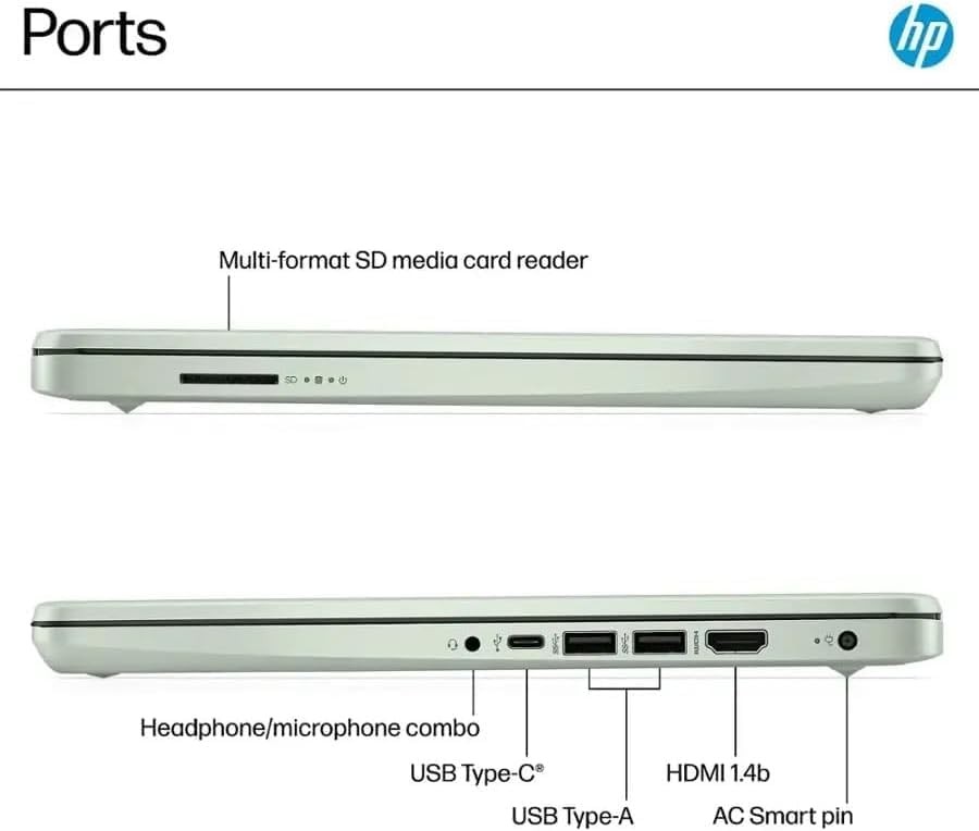 HP 14″ Student-Laptop Intel Processor N150 3.6GHz 16GB RAM 128GB UFC Computer