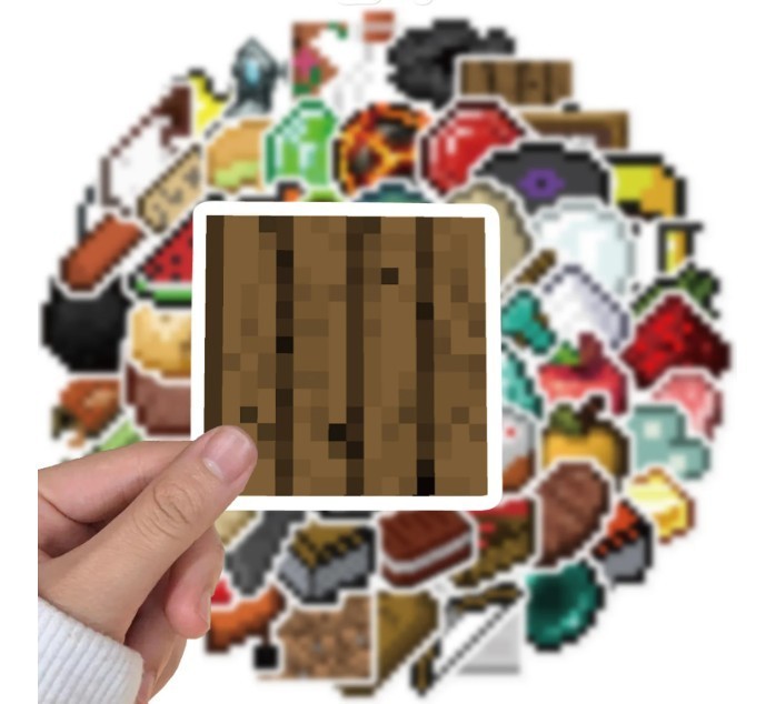 Pixel Style Sticker Pack 140PCS Waterproof Vinyl Laptop Phone Decals