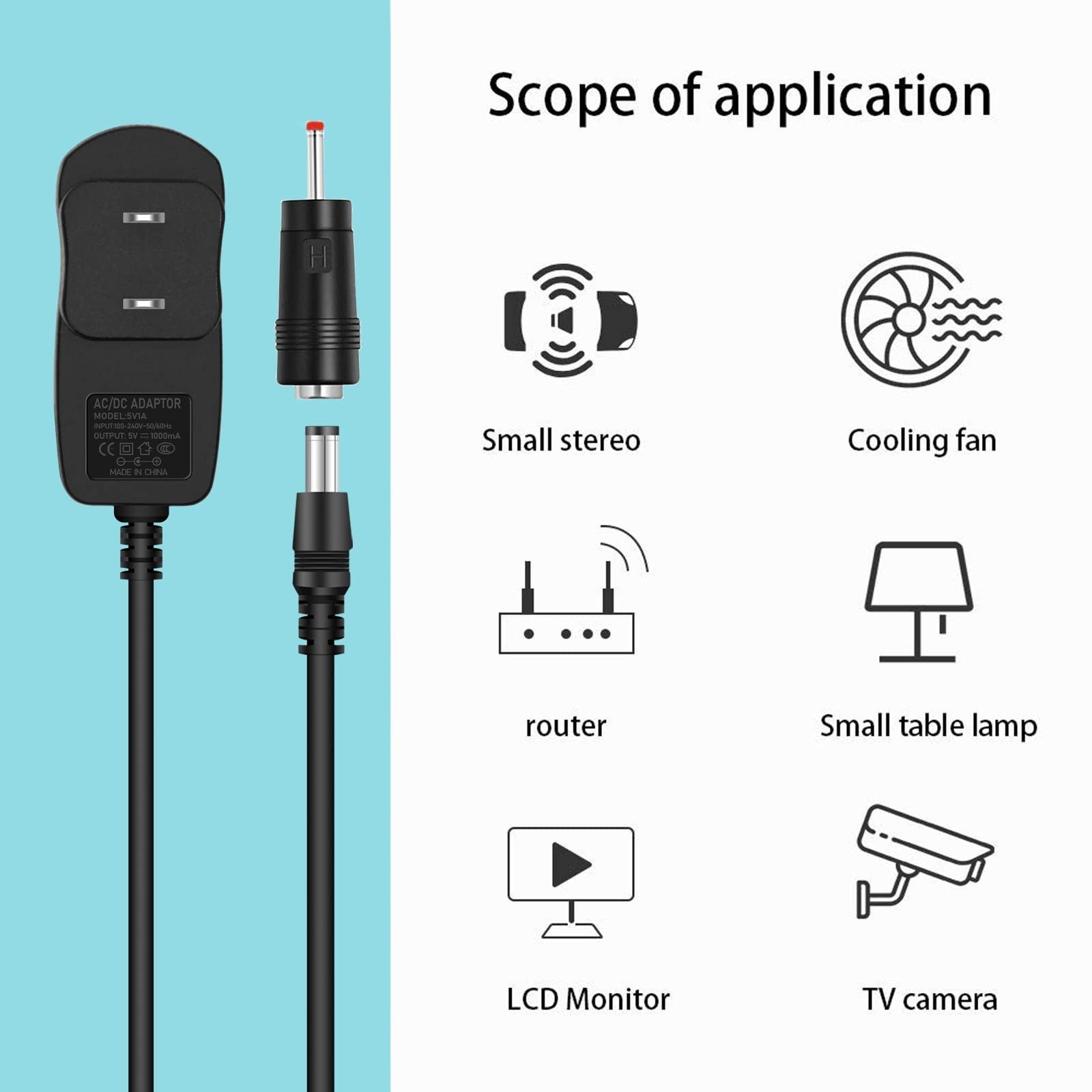AC DC 5V 1A Power Supply Adapter 5W 5V 1000mA 800mA 500mA AC/DC Adapter 50/60…