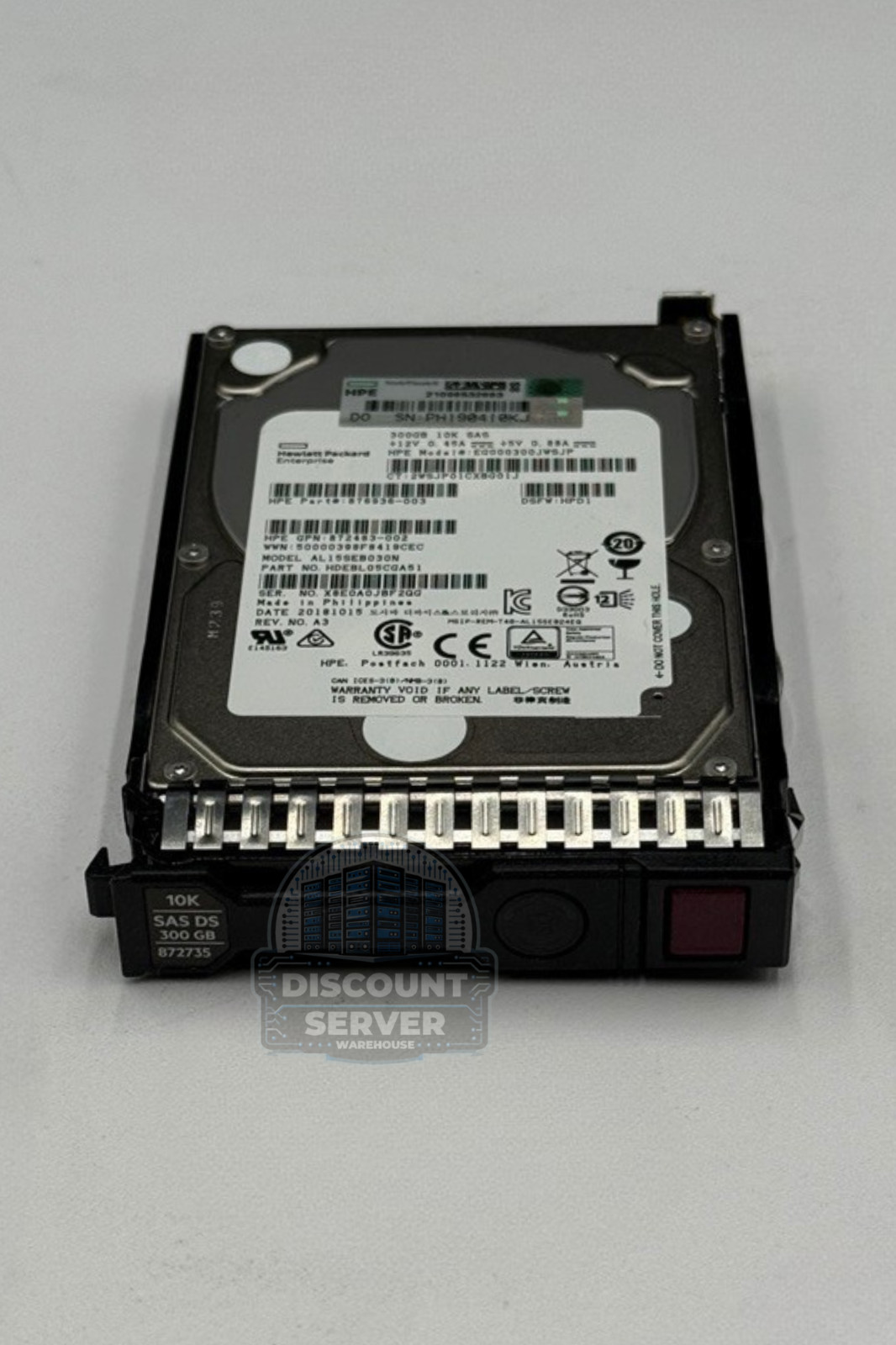HP 300GB 10K 12G SAS 2.5in HDD EG000300JWSJP 876936-003 w/ Tray