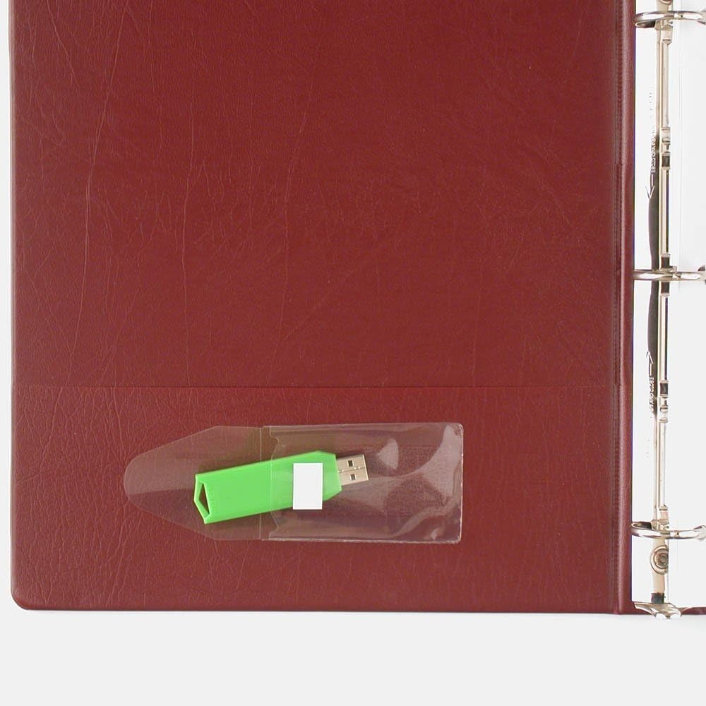 25-Pack USB Flash Drive Holders with Peel & Stick Flap – Weatherproof & Durable