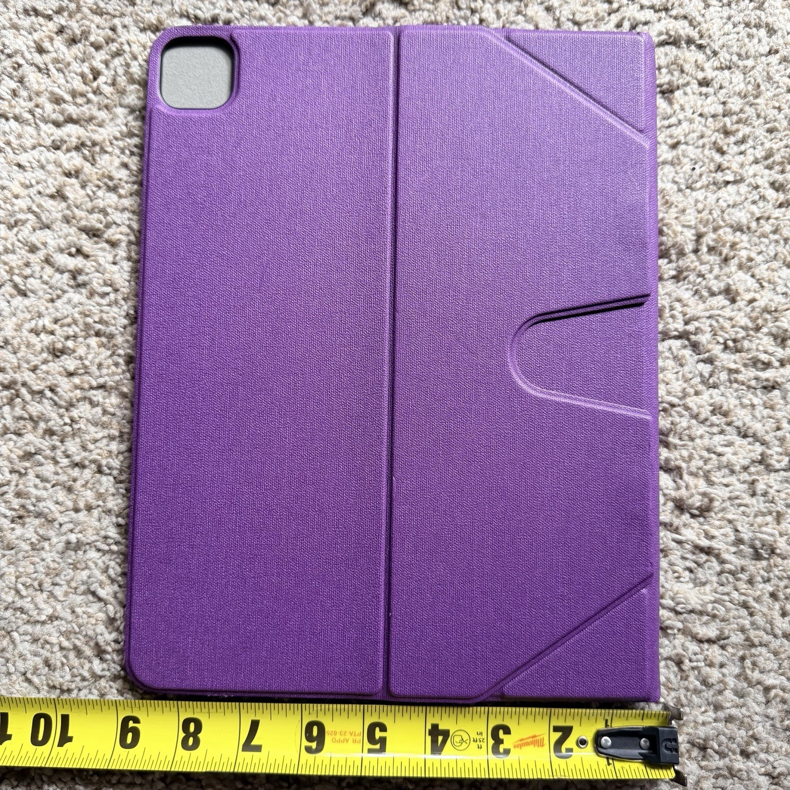 Purple Synthetic Leather Folding Folio Case w/ Stand for Apple iPad 10 in