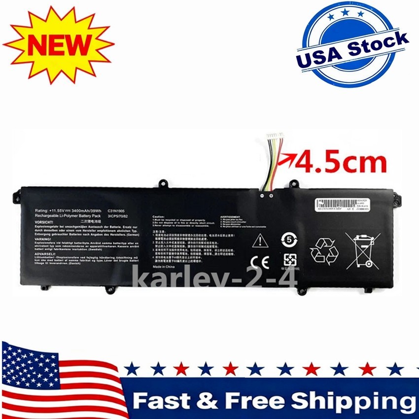 Battery for Asus Vivobook 17X K1703Z 11.55V Battery 0B200-03750400 C31N1905-1