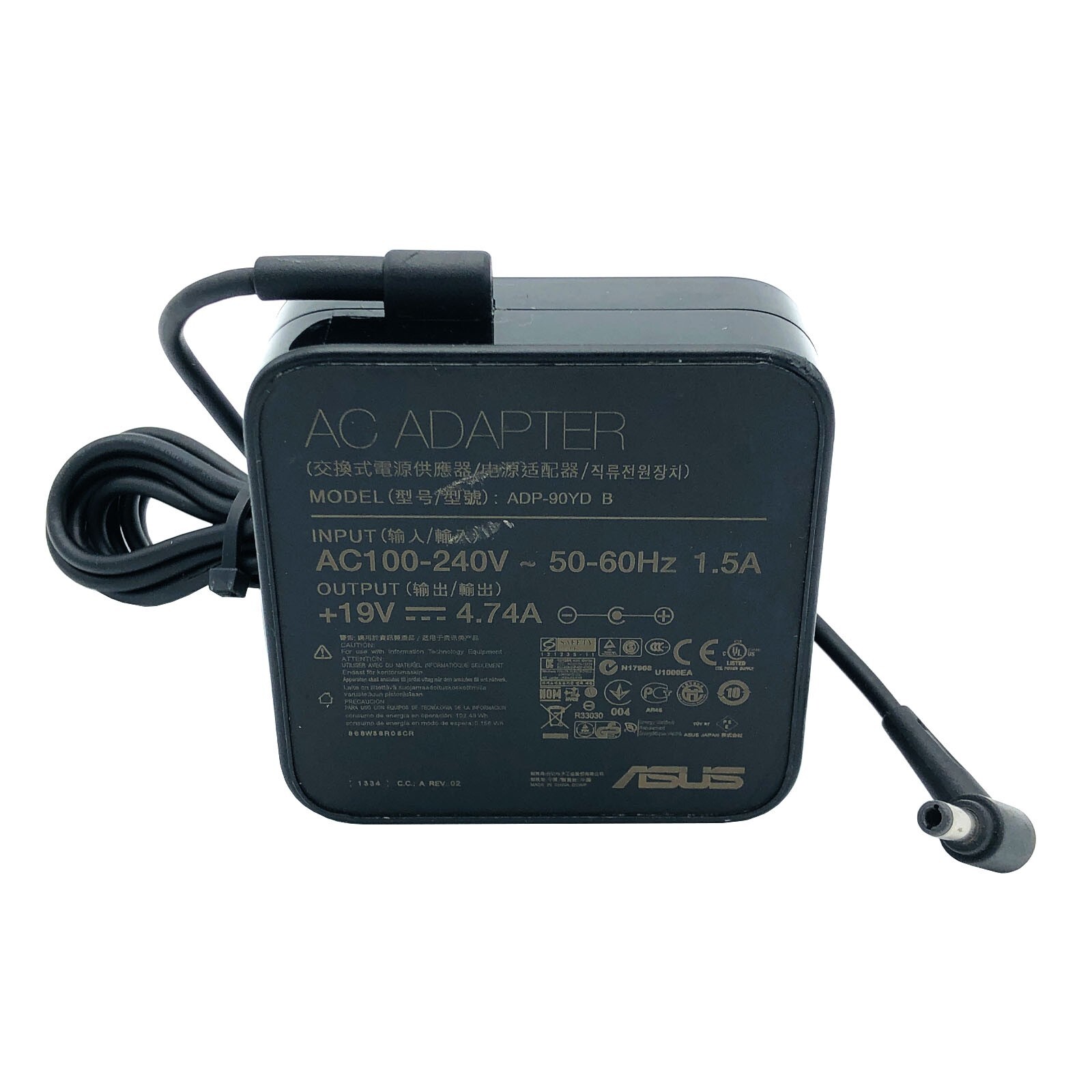 Genuine 90W Asus AC DC Adapter Model ADP-90YD B 19V 4.74A 5.5×2.5mm w/Cord OEM