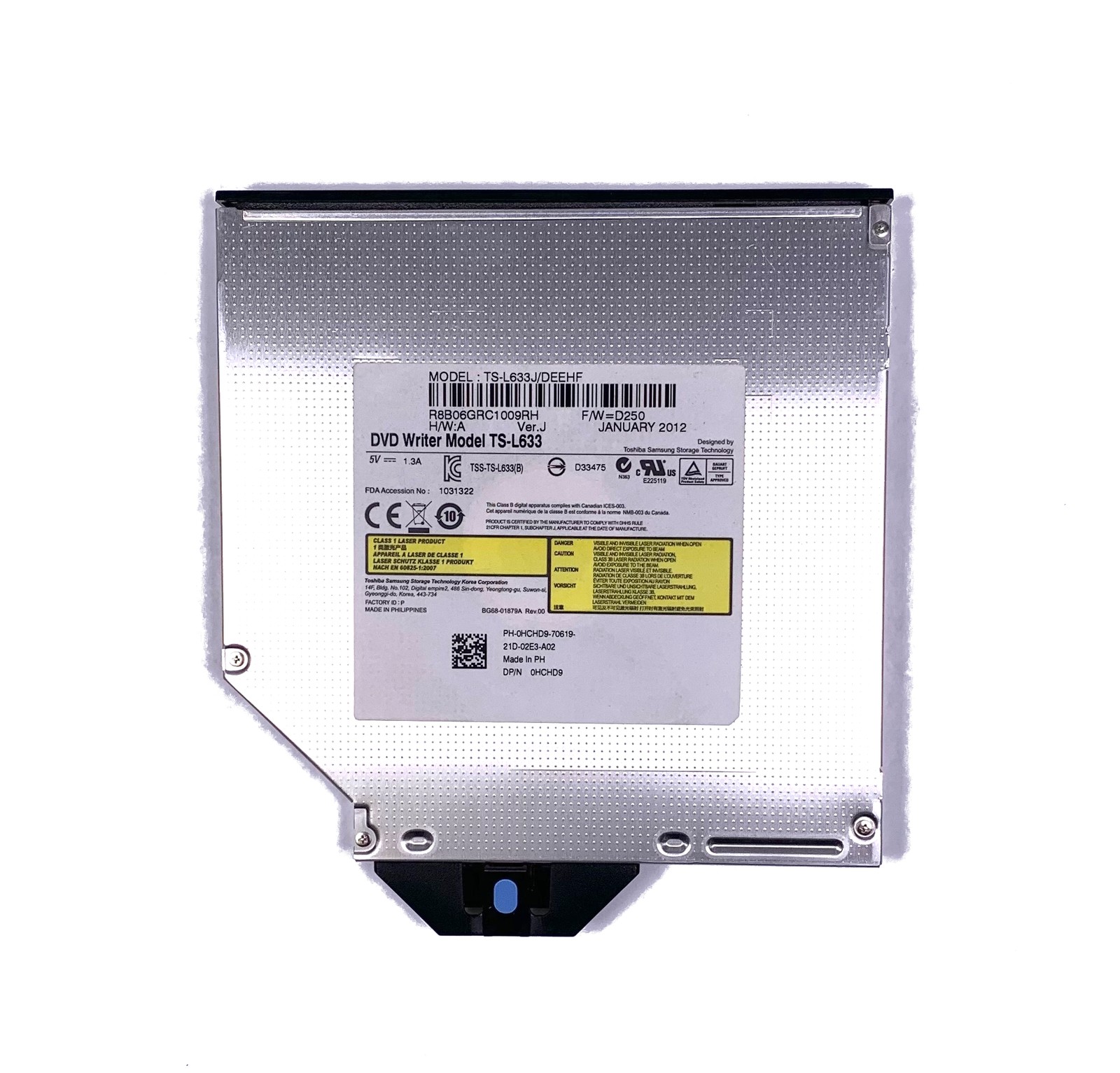 12x Dvd-rw Slimline Ts-l633 Dual-layer Sata Optical Drive For Poweredge Server