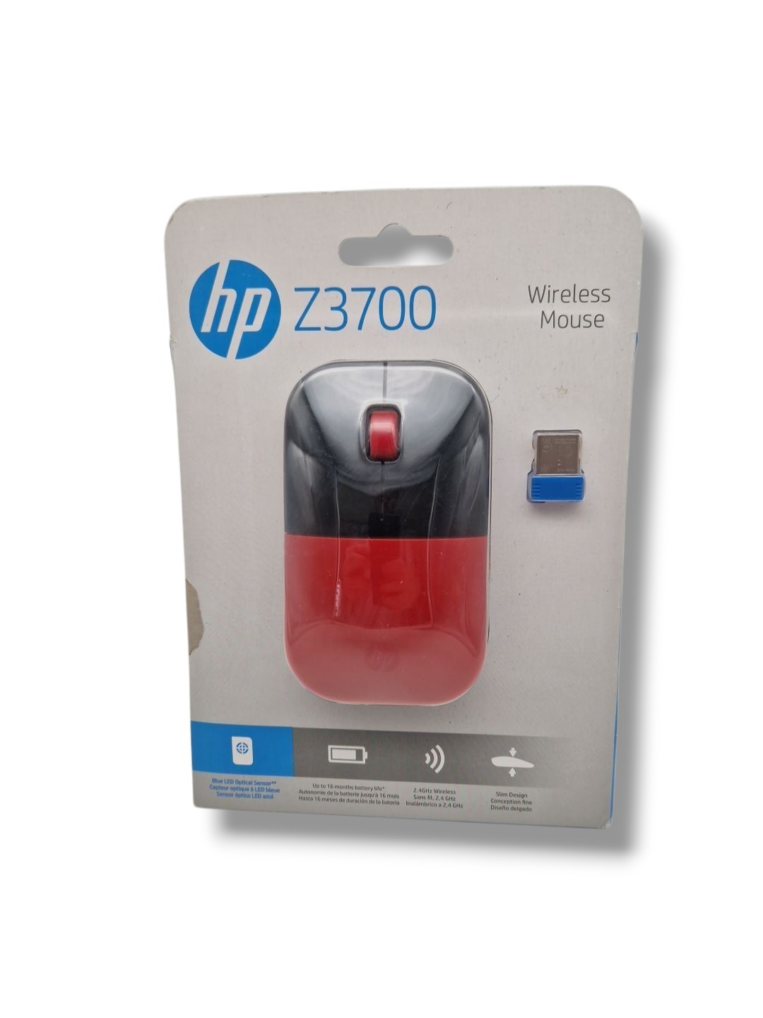 ⚡Genuine HP Z3700 Red Wireless Mouse RF USB Black Red New Original Packaging⚡