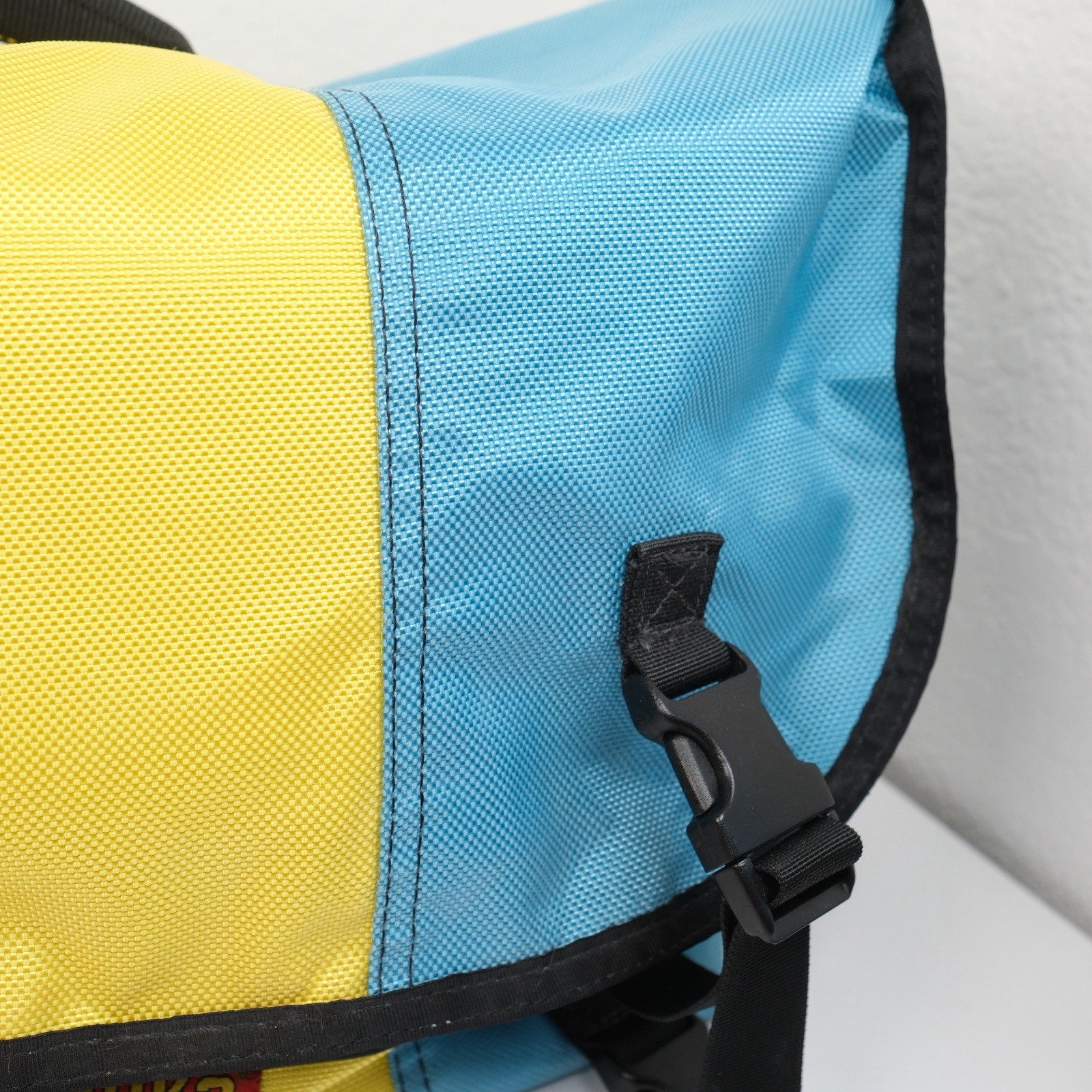 Vtg Timbuk2 Messenger Bag Tri Panel Orange Yellow Blue Y2K Laptop Red Tag Custom