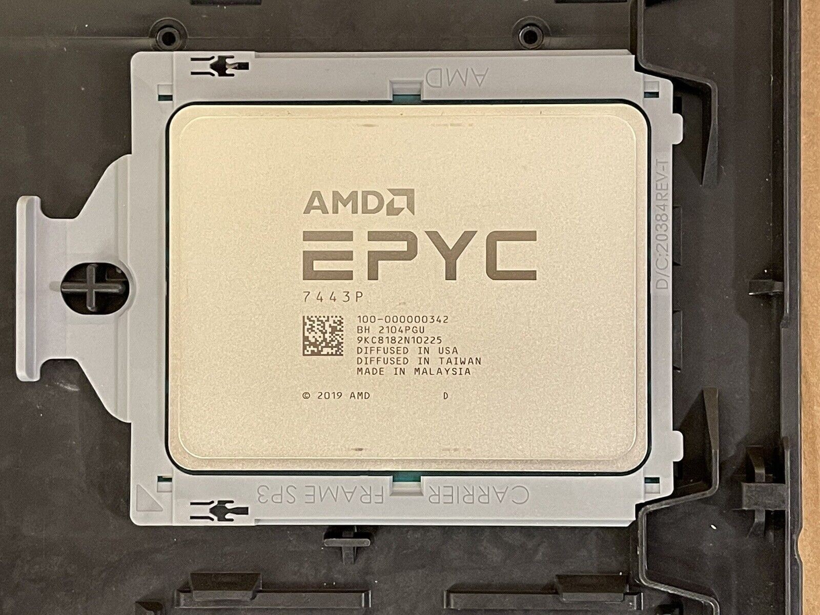 AMD EPYC 7443P Milan CPU 24 Cores 48 Thread 2.85GHz Up to 4.0GHz 200W 128MB SP3