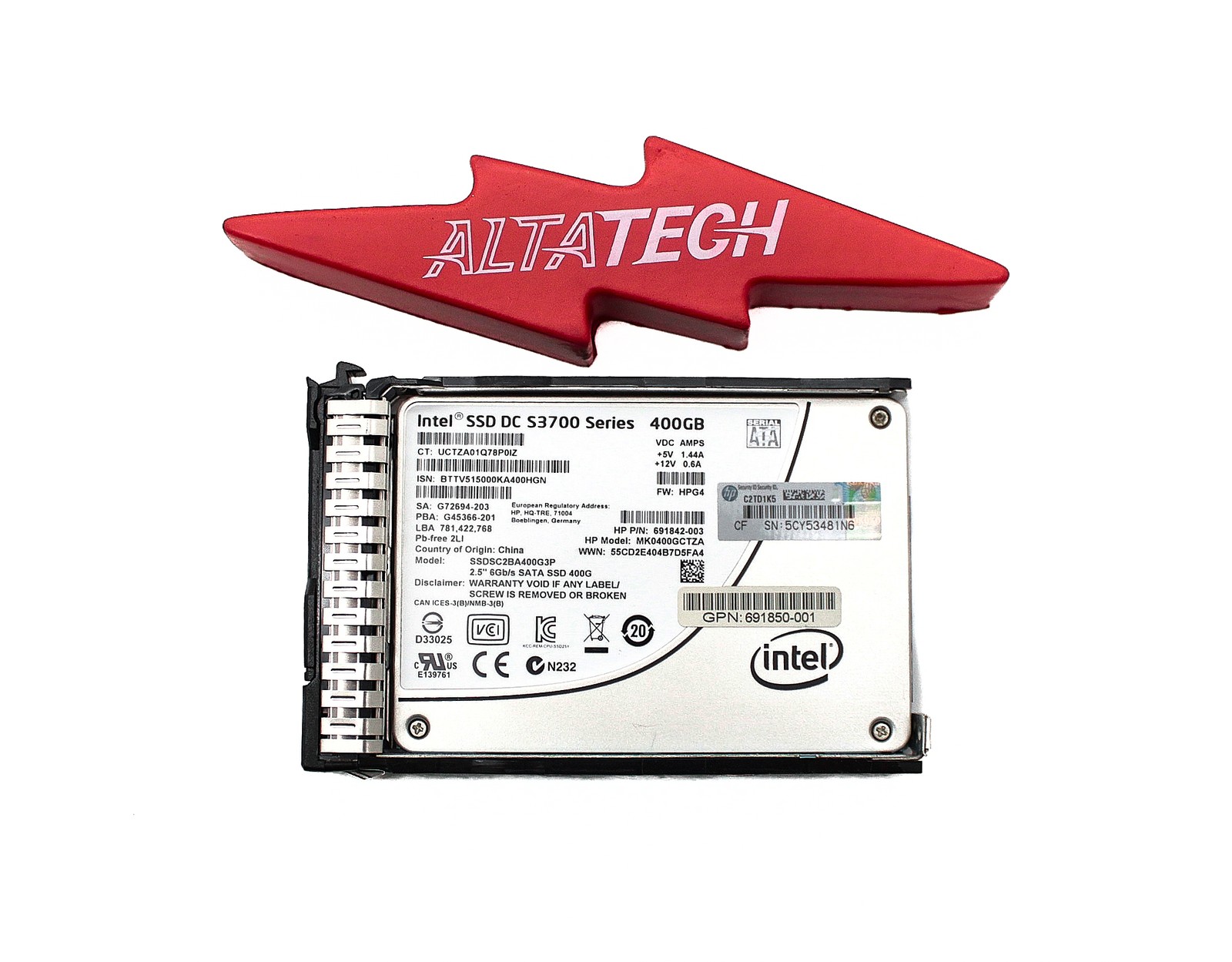 HP 692166-001 400GB 6G SFF SATA ME SC EM SSD HDD
