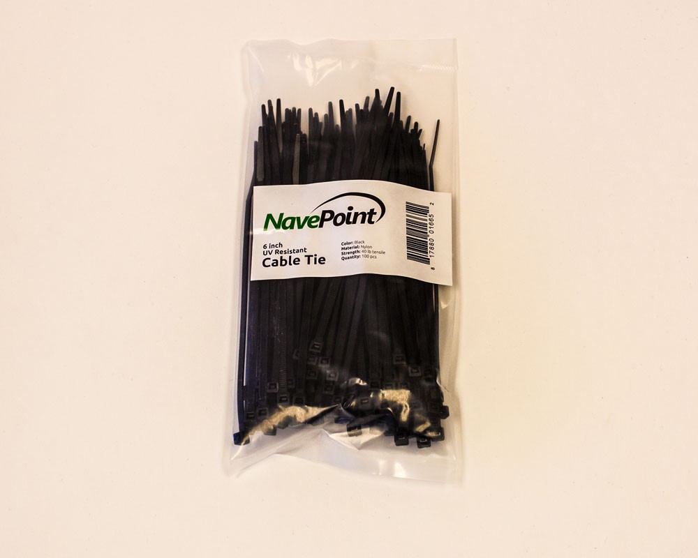 6 Inch Nylon UV Resistant Cable Wire Zip Tie 40 lbs – Black 300 Pack Lot Pcs Qty