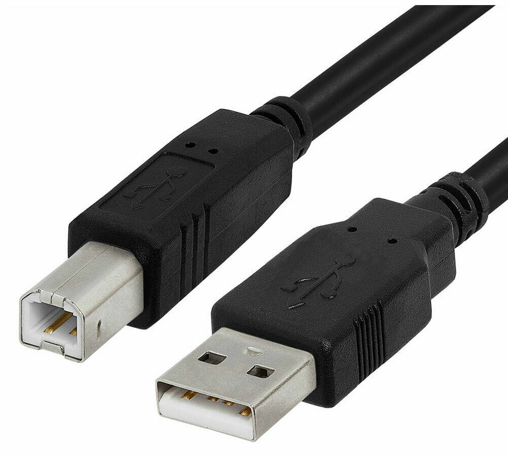 10Ft USB 2.0 A~B AB Printer Device Cable Cord Wire for HP CANNON BROTHER Black